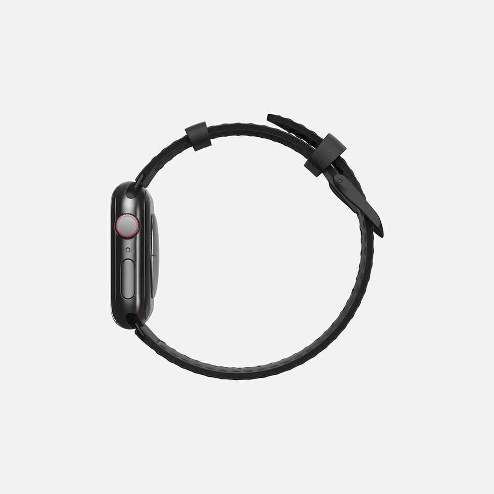 Apple Watch leather strap - Black - 42/44/45/49mm - Image 6