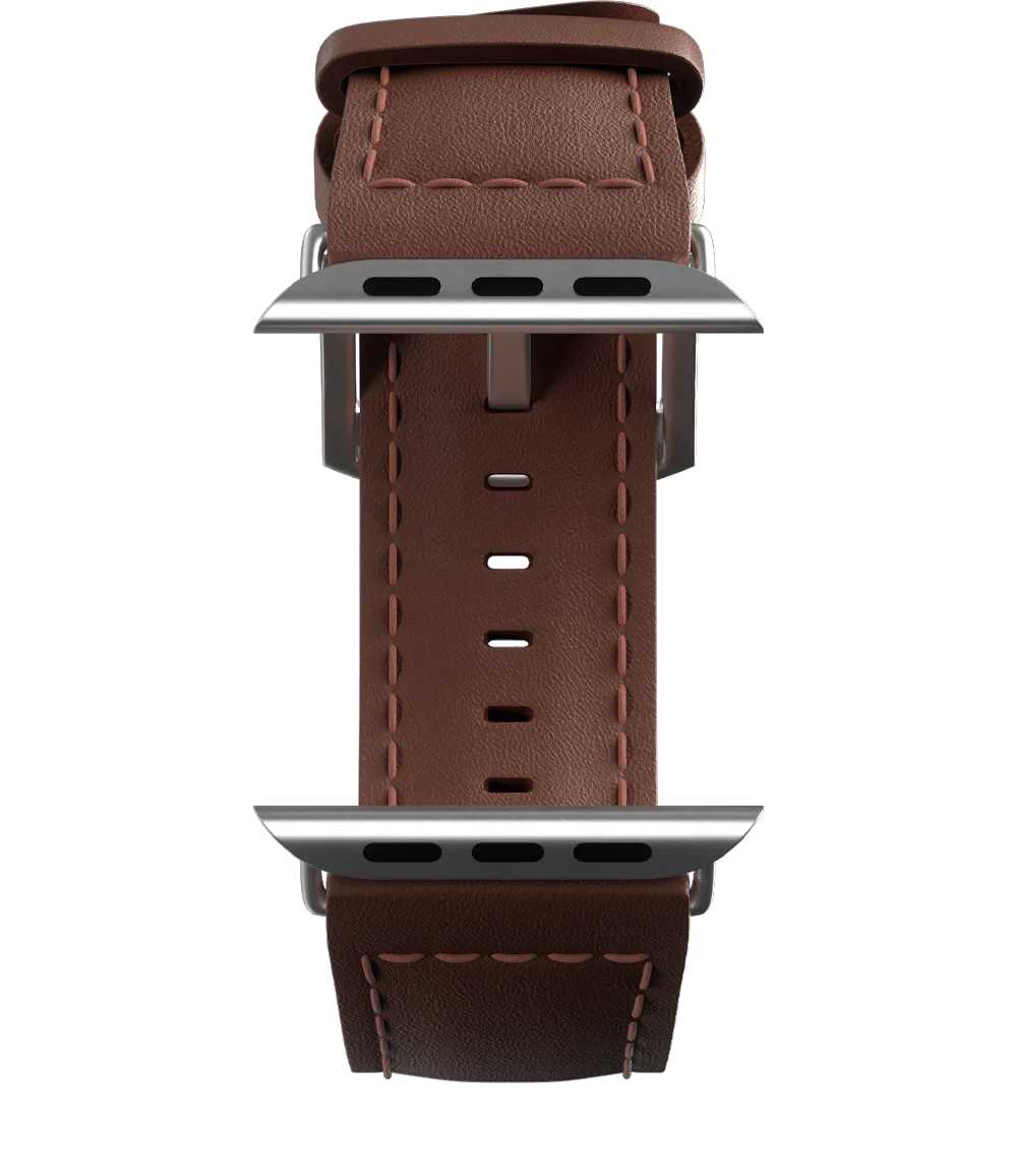 Apple Watch leather strap - Brown - 42/44/45/49mm - Image 10