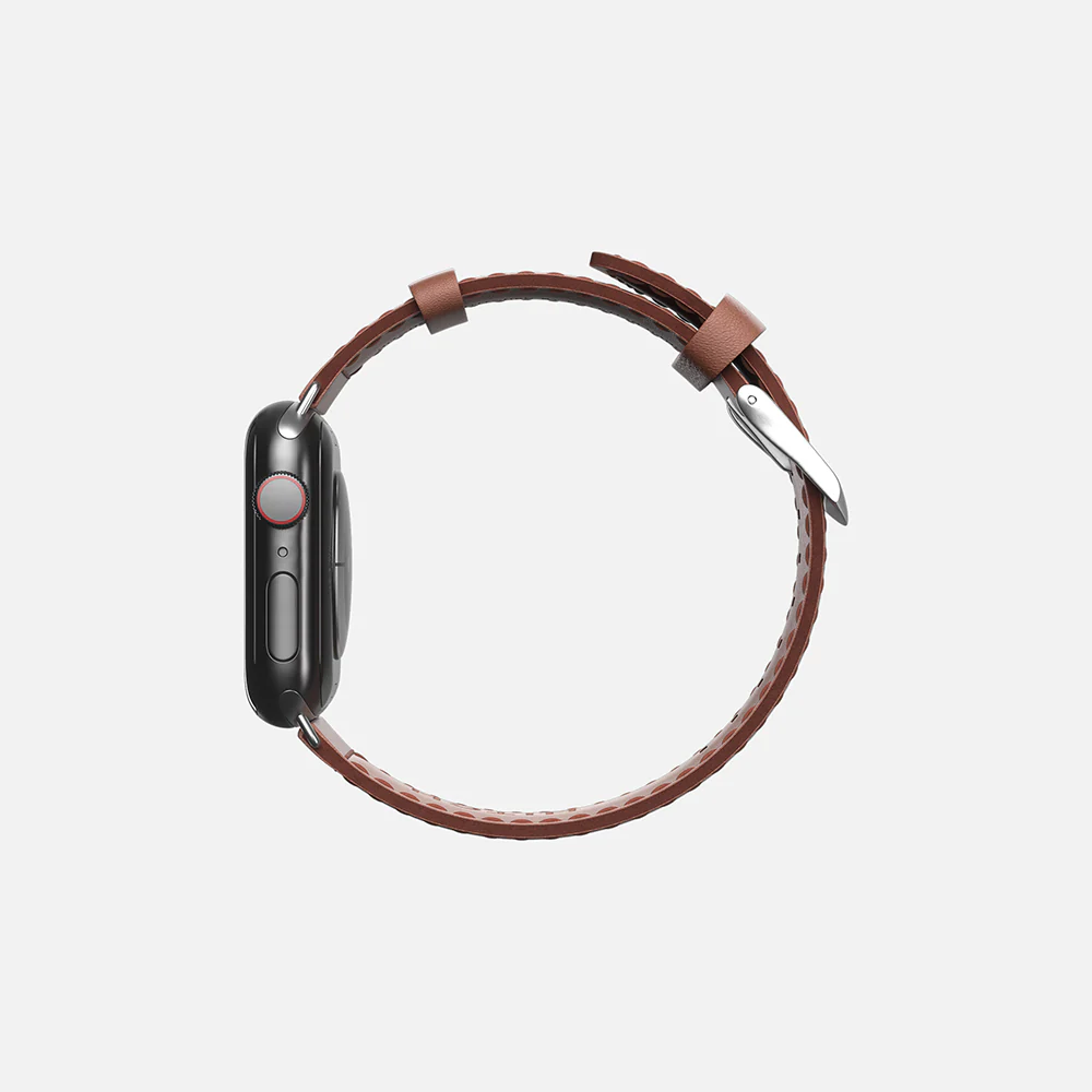 Apple Watch leather strap - Brown - 42/44/45/49mm - Image 8