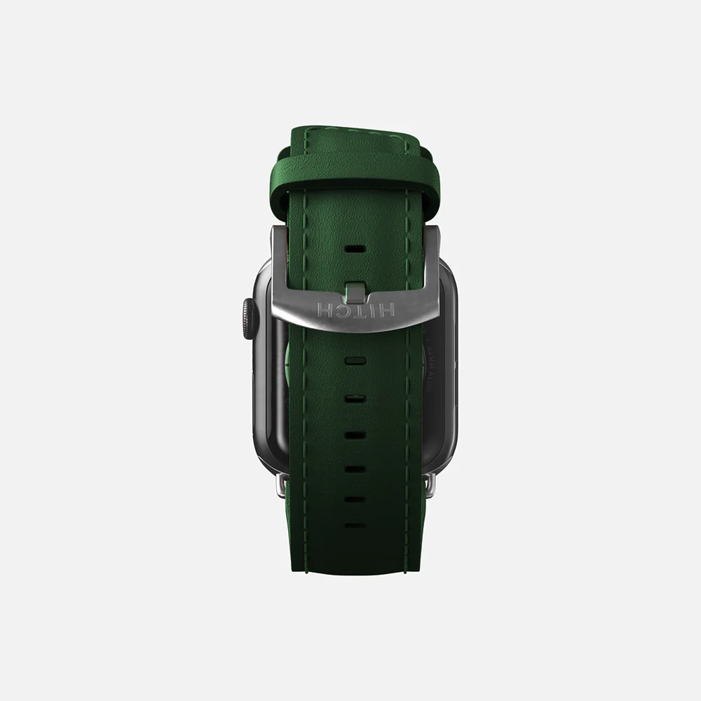 Apple Watch leather strap - Green- 42/44/45/49mm - Image 4