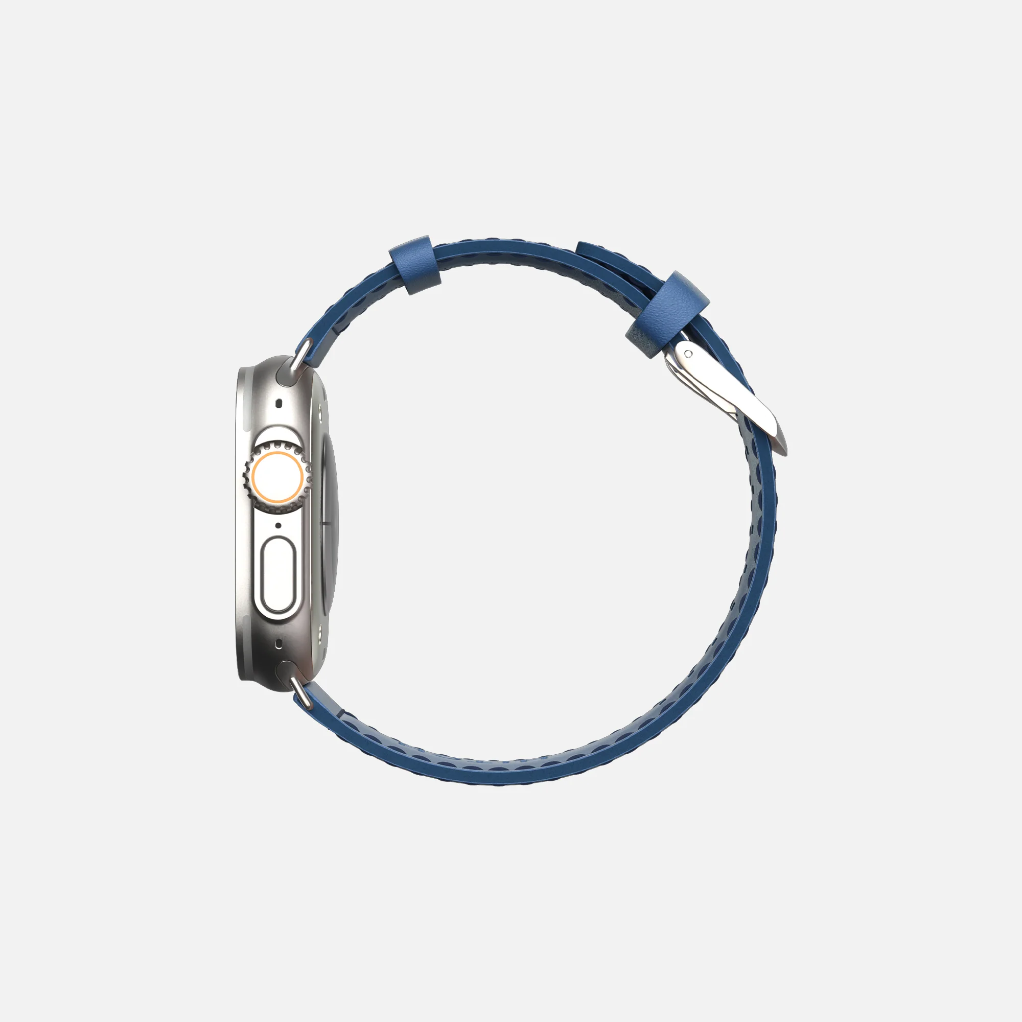 Apple Watch leather strap - Navy - 42/44/45/49mm - Image 8