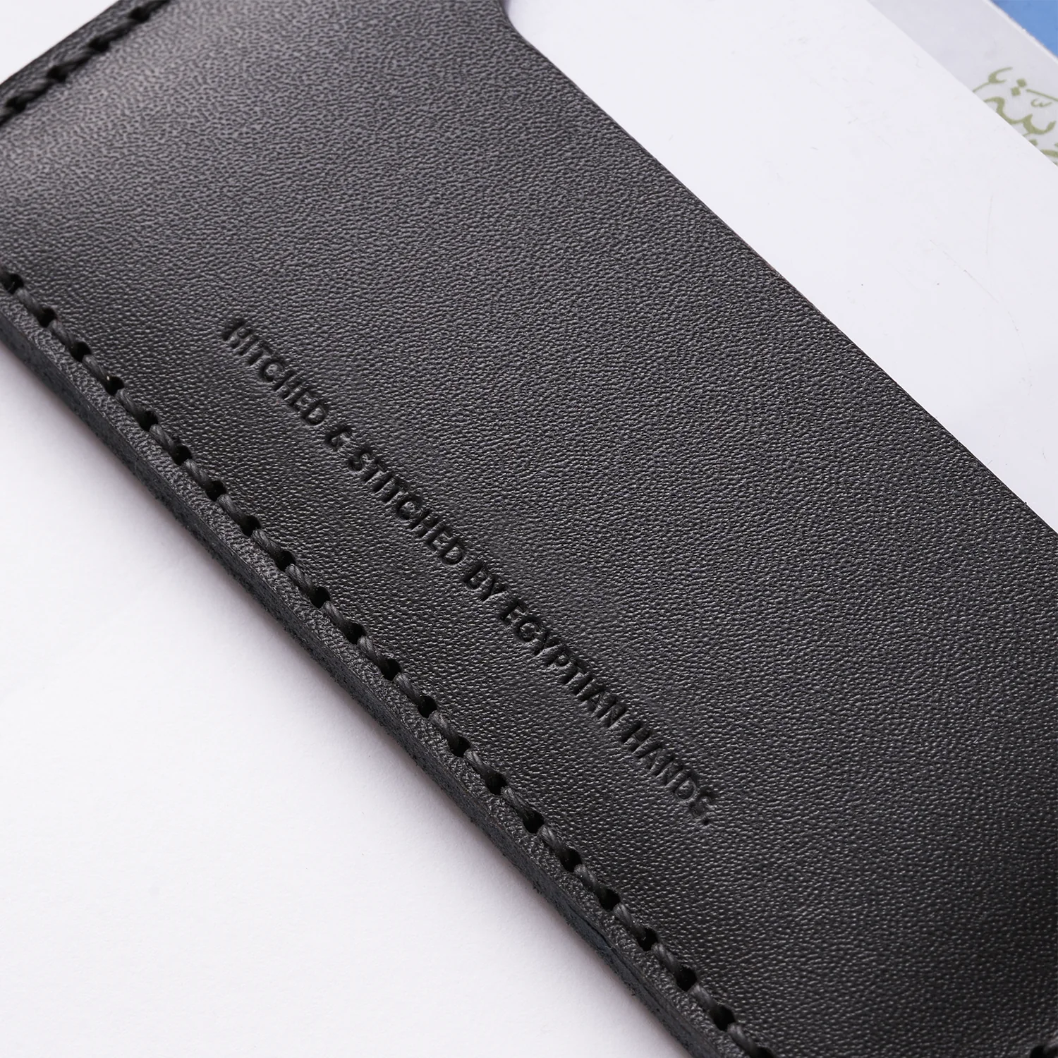 Bifold Card Wallet (Upgraded) - Handmade Natural Genuine Leather - Black - Image 6