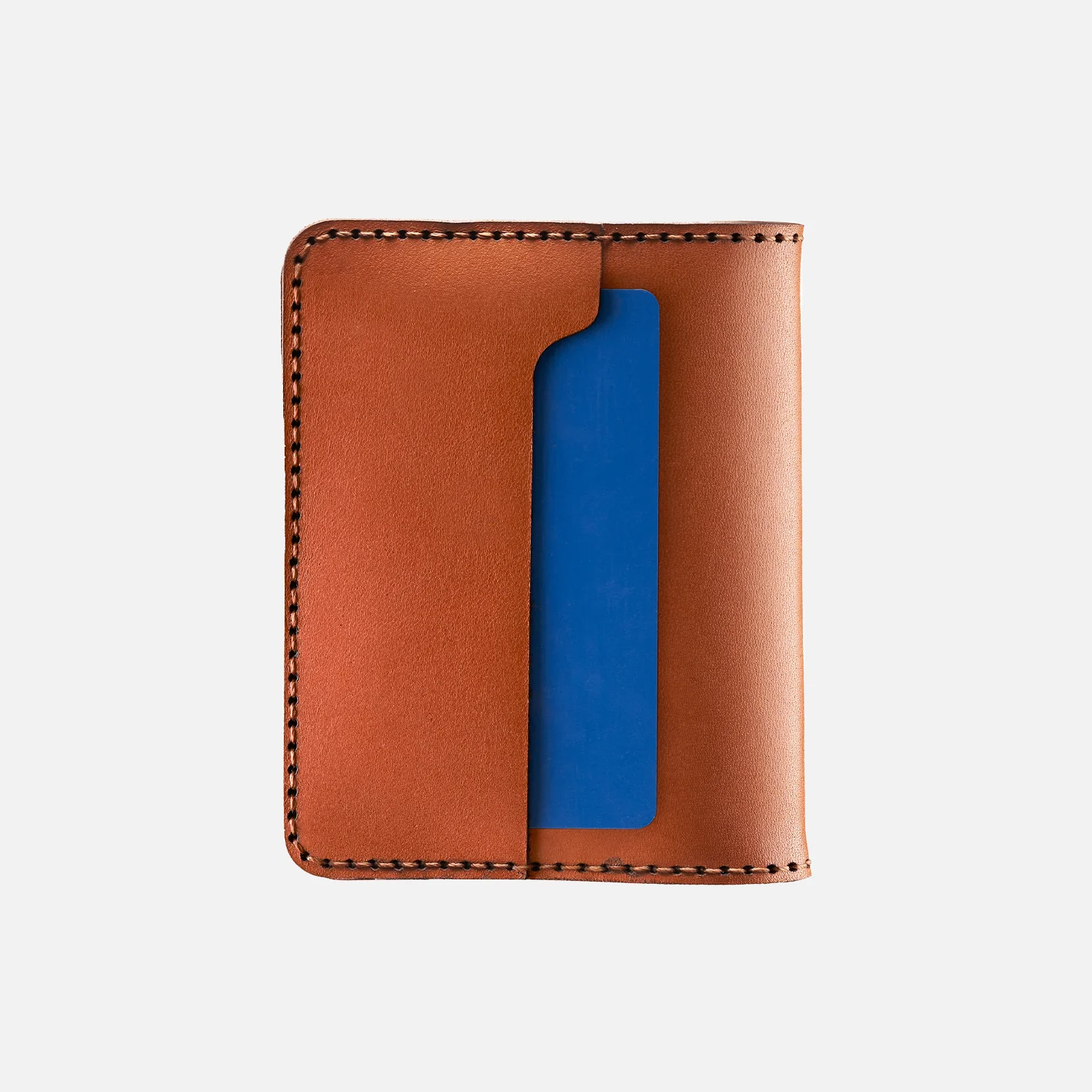Bifold Card Wallet (Upgraded)- Handmade Natural Genuine Leather - Havan - Image 3