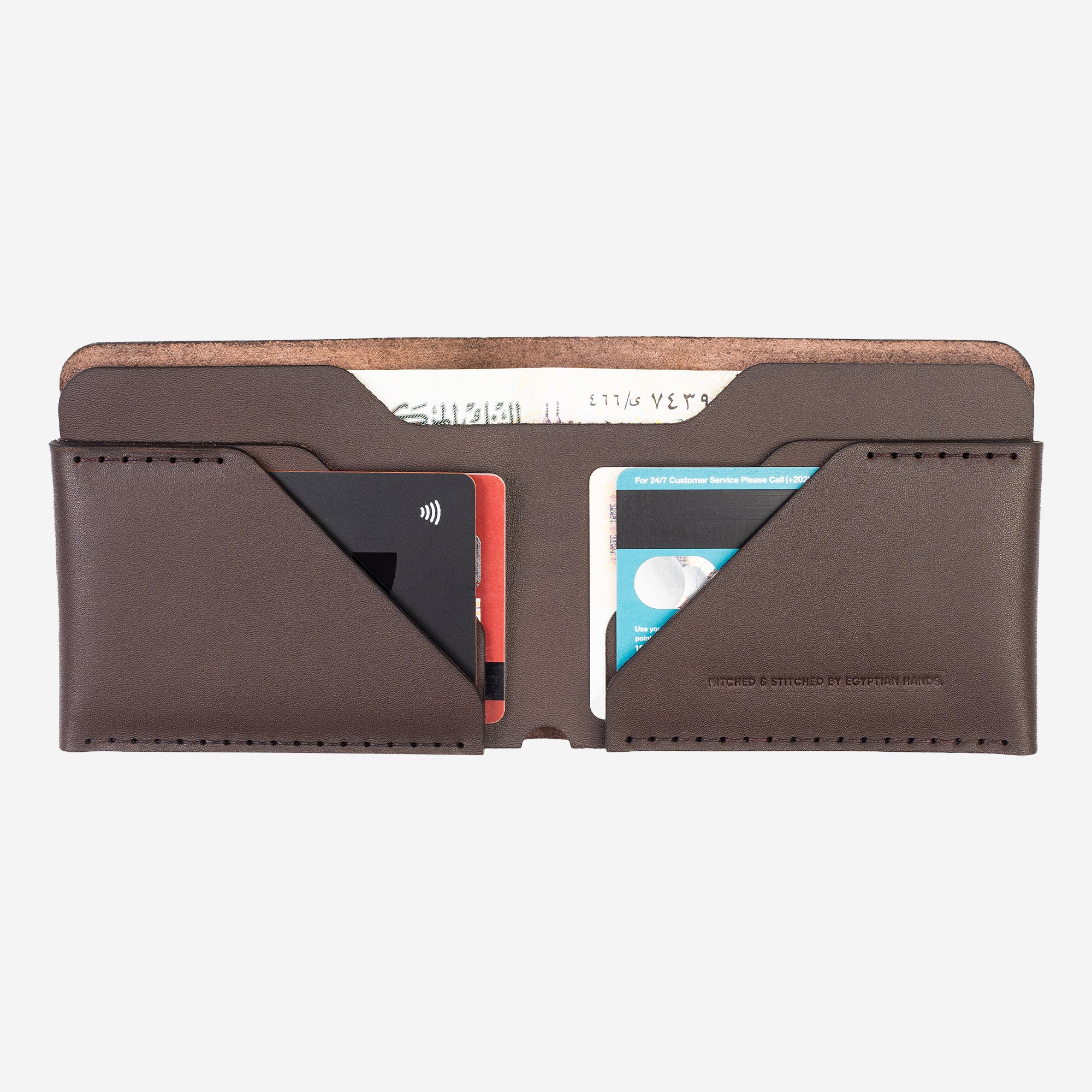 Bifold Cash Wallet - Brown - Image 3