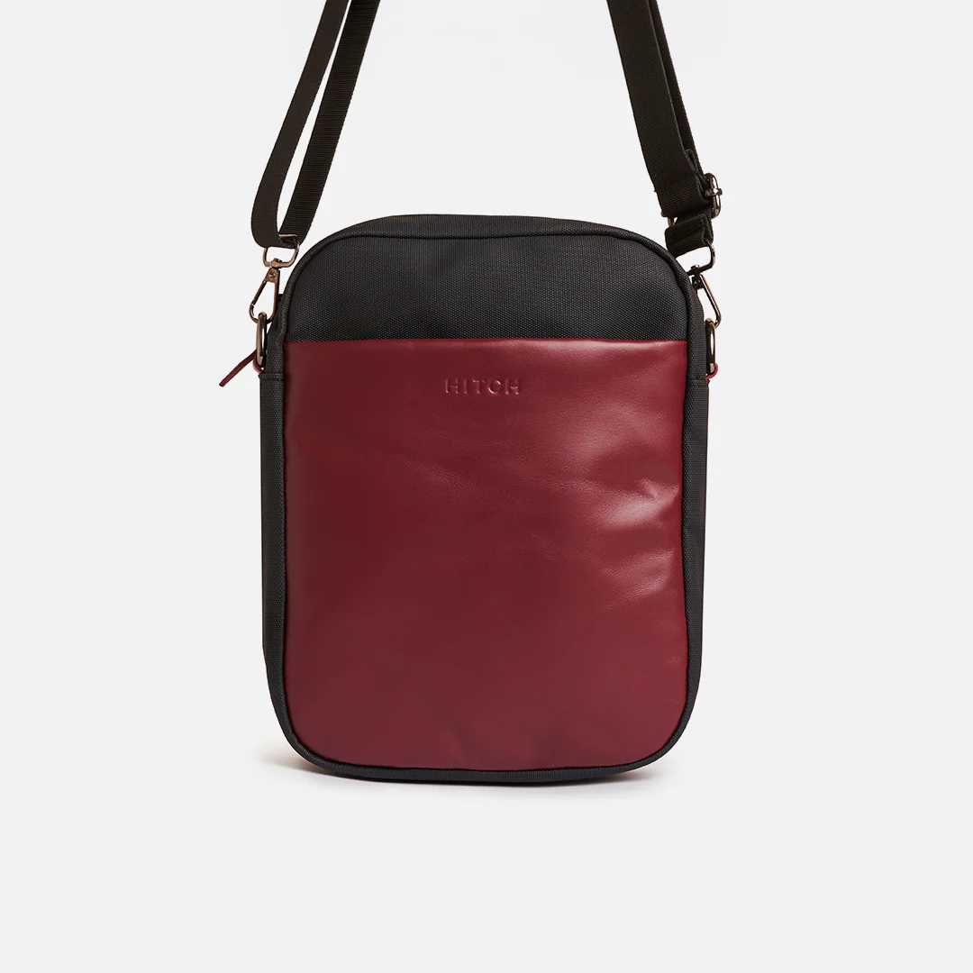 Courier - Crossbody Bag - Burgundy - Image 2