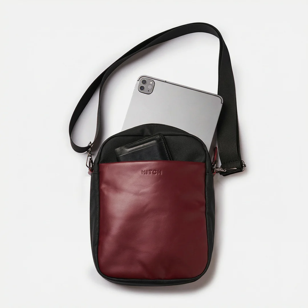 Courier - Crossbody Bag - Burgundy - Image 4