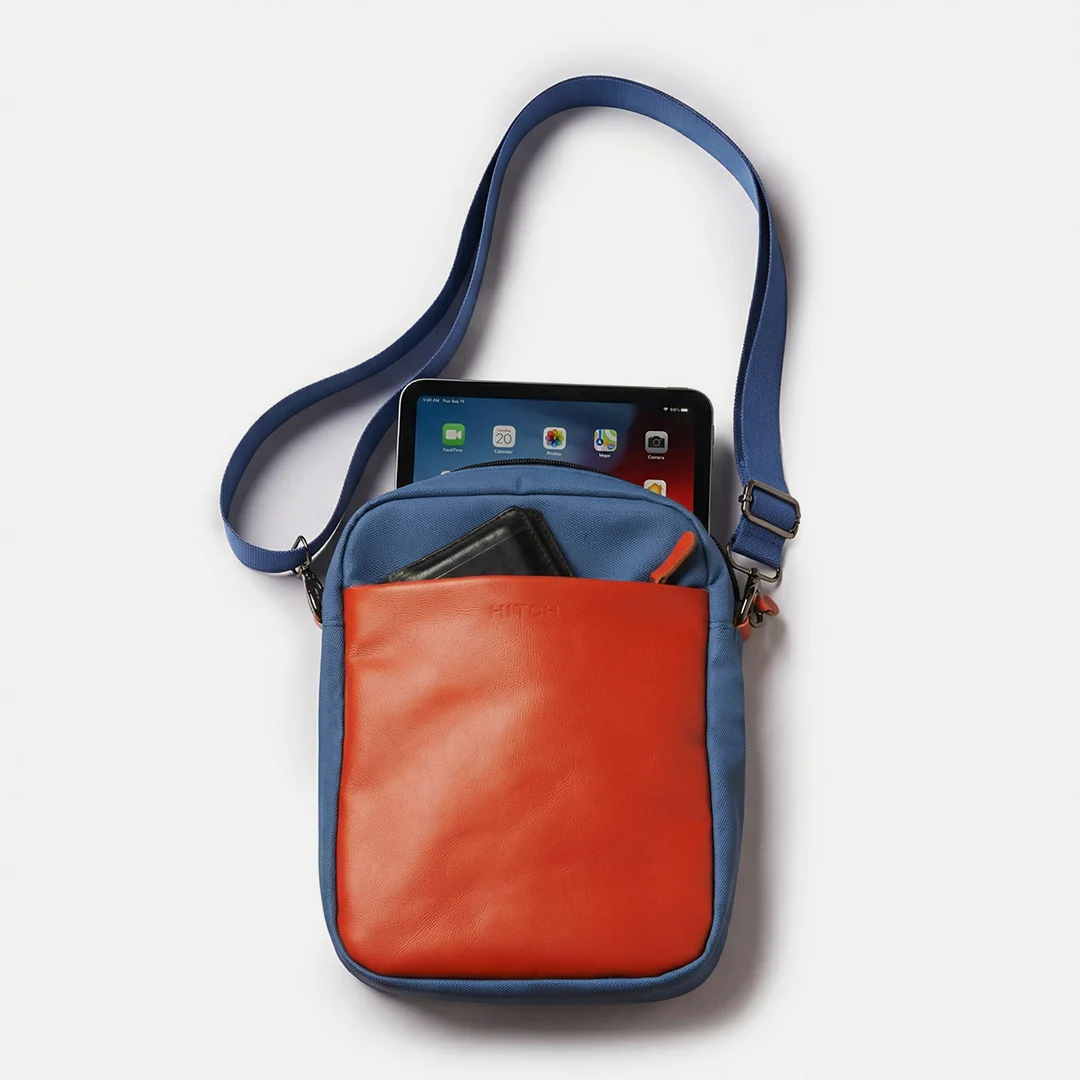 Courier - Crossbody Bag - Navy/Orange - Image 5