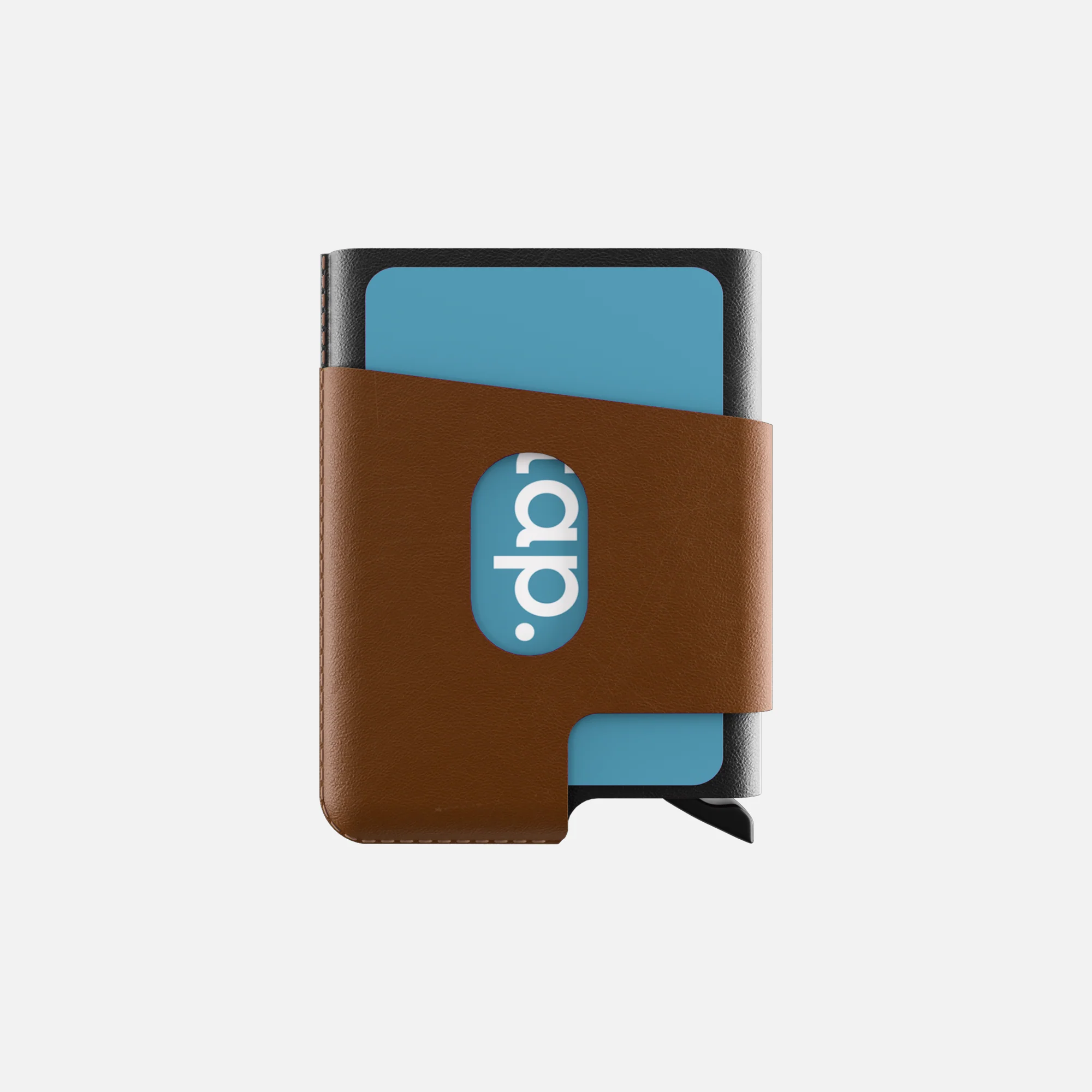 CUT-OUT Cardholder - RFID Block Featured - Handmade Natural Genuine Leather - Black/Havan - Image 7