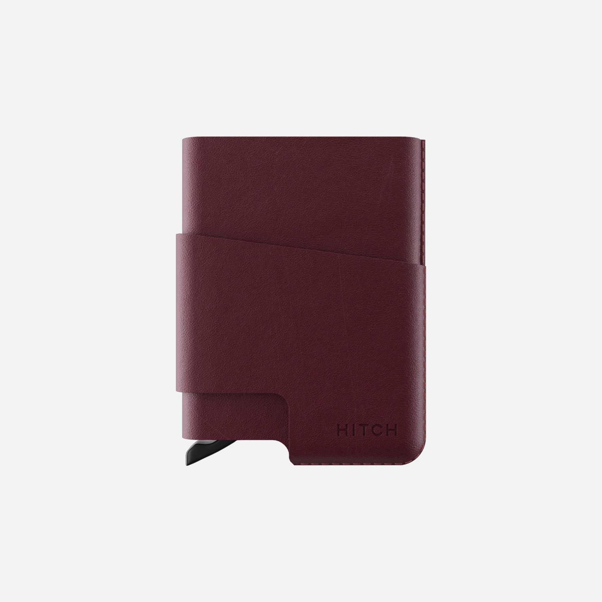 CUT-OUT Cardholder - RFID Block Featured - Handmade Natural Genuine Leather - Burgundy - Image 8