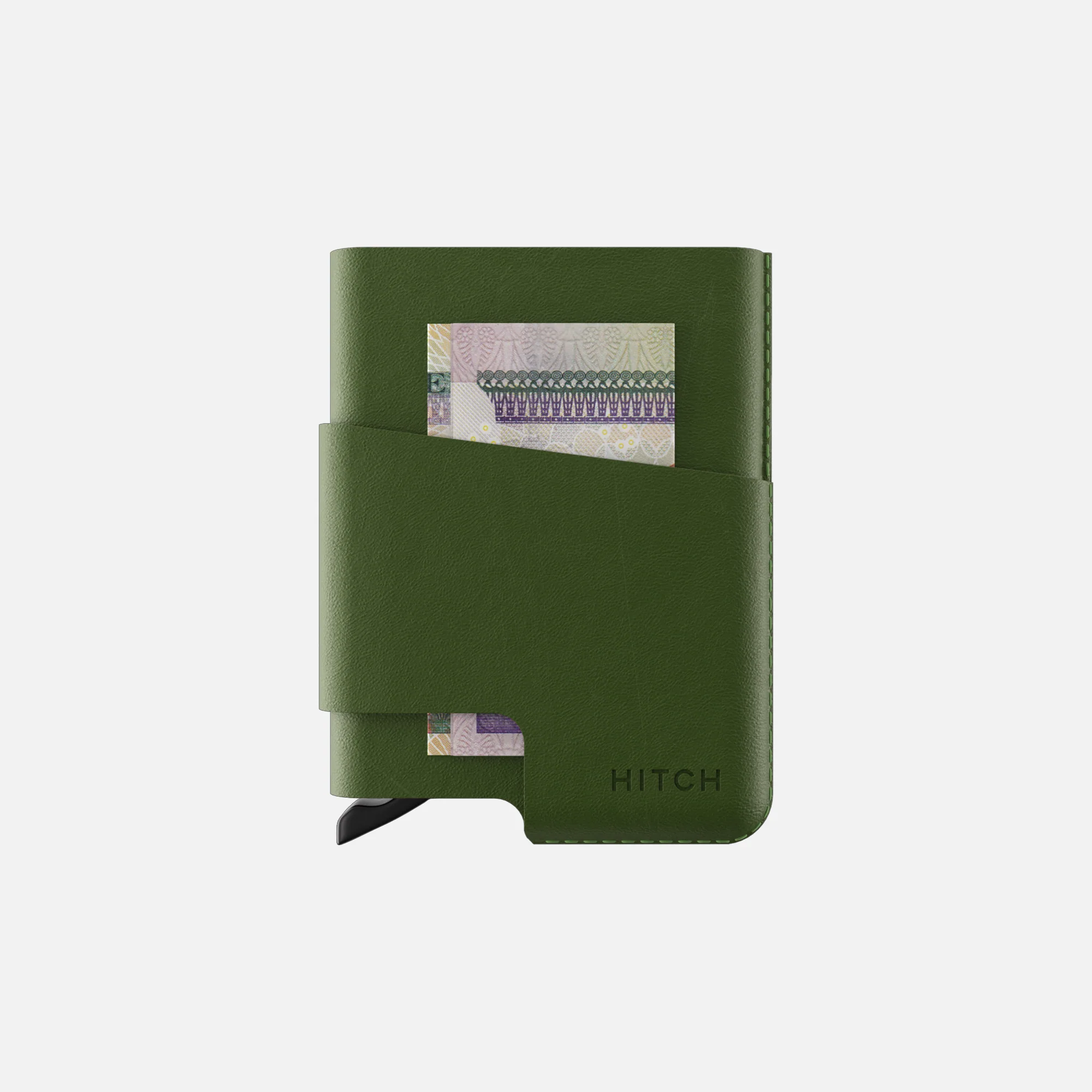 CUT-OUT Cardholder - RFID Block Featured - Handmade Natural Genuine Leather - Green - Image 3