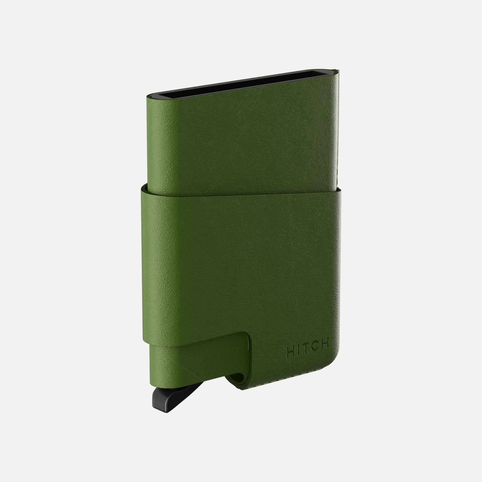 CUT-OUT Cardholder - RFID Block Featured - Handmade Natural Genuine Leather - Green - Image 6