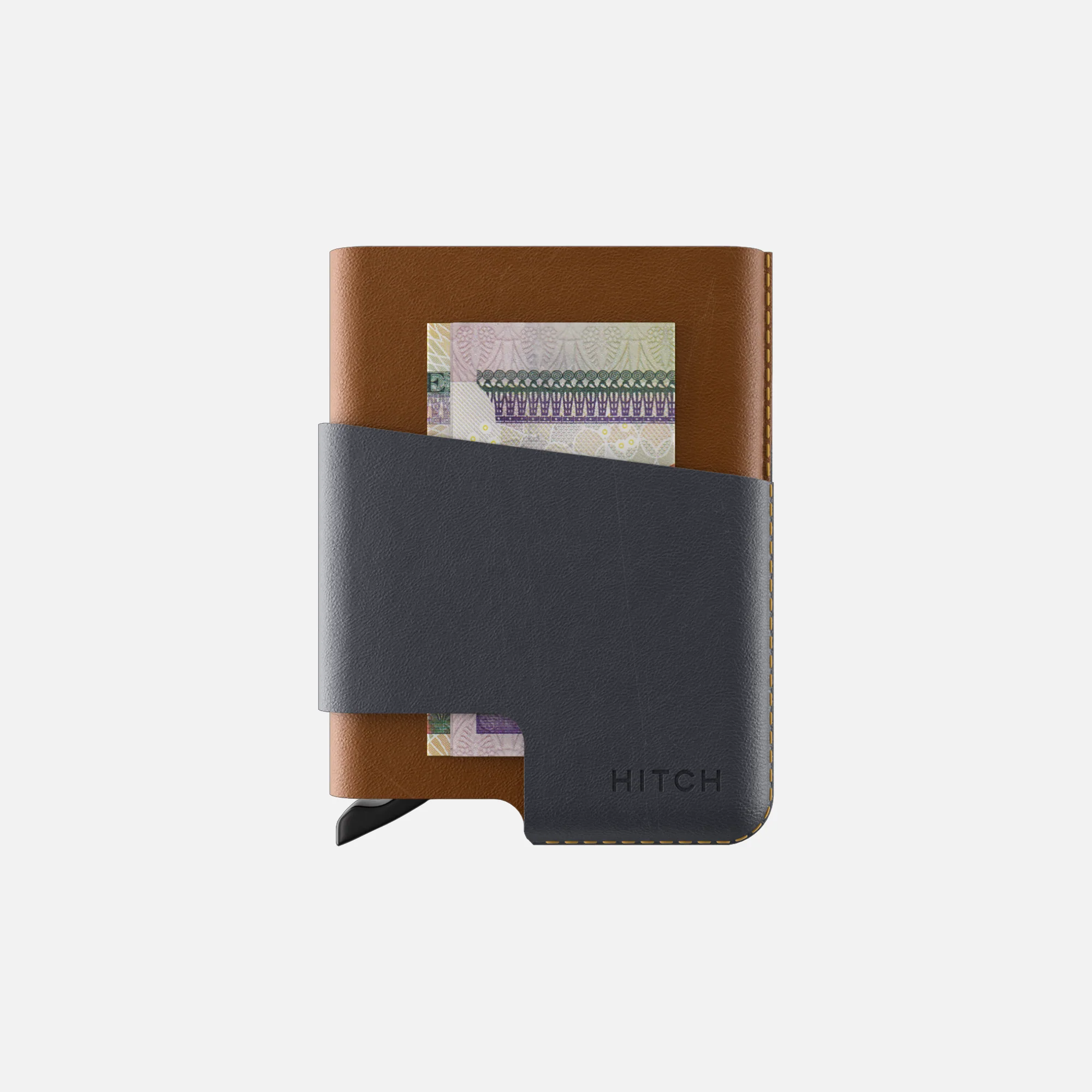 CUT-OUT Cardholder - RFID Block Featured - Handmade Natural Genuine Leather - Havan-Blue Gray - Image 6