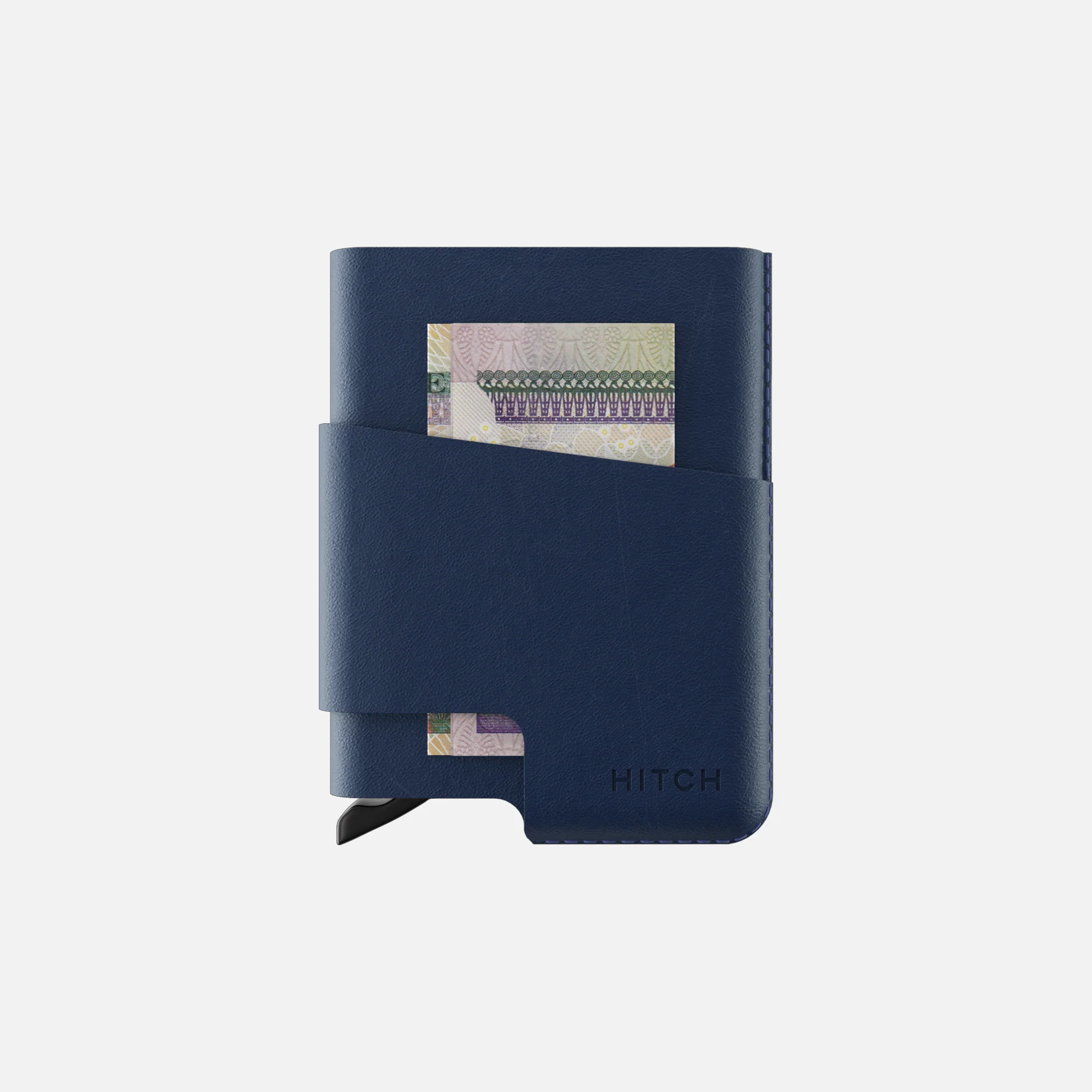 CUT-OUT Cardholder - RFID Block Featured - Handmade Natural Genuine Leather - Navy - Image 4