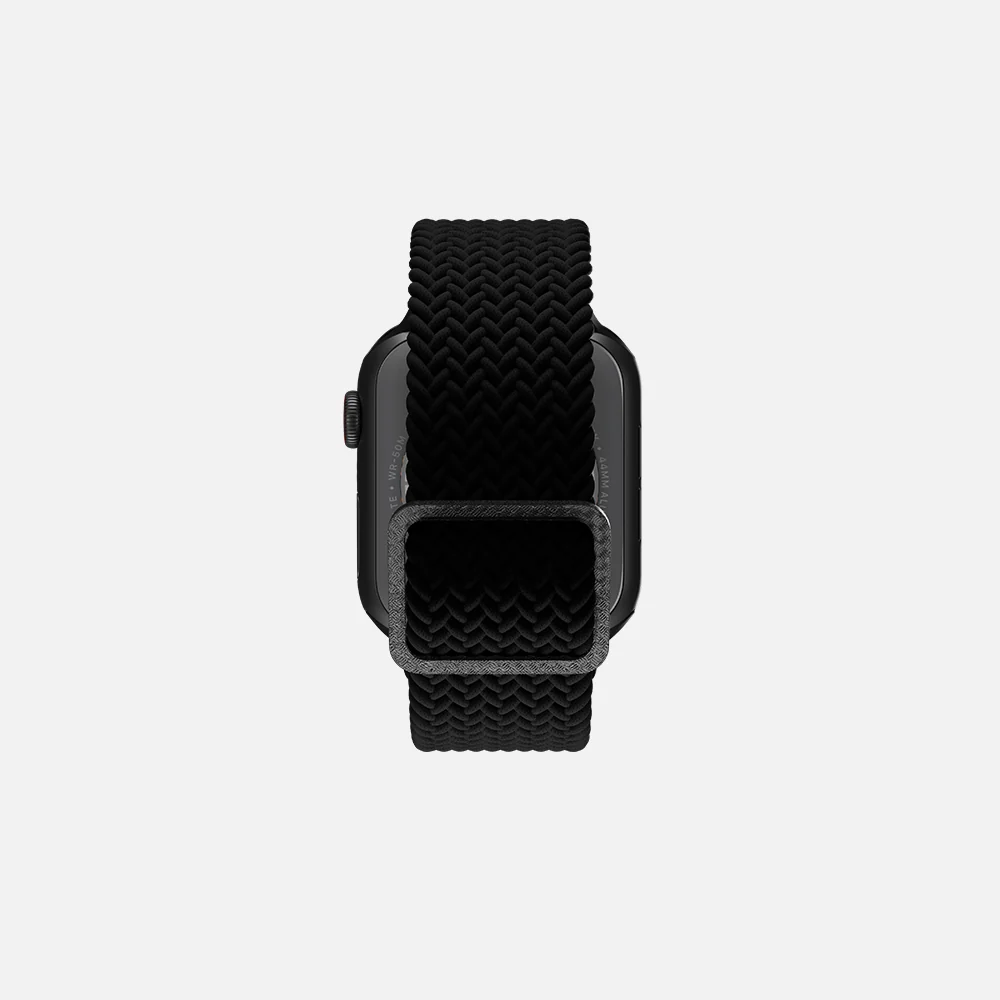 Flexible Braided Solo Loop - For Apple Watch - Black - Image 5