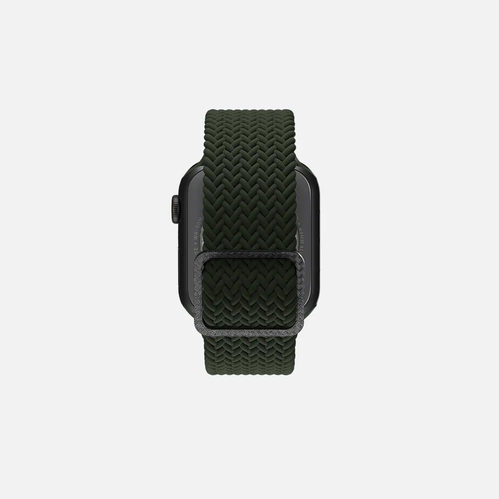 Flexible Braided Solo Loop - For Apple Watch - Olive Green - Image 5