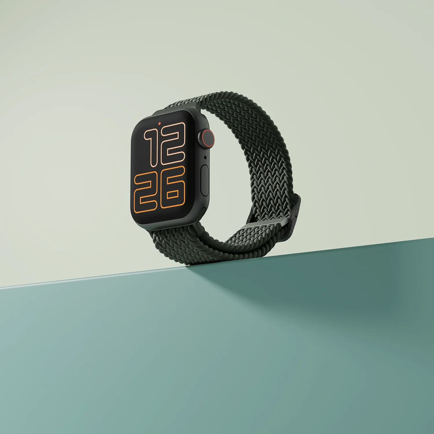 Flexible Braided Solo Loop - For Apple Watch - Olive Green - Image 6