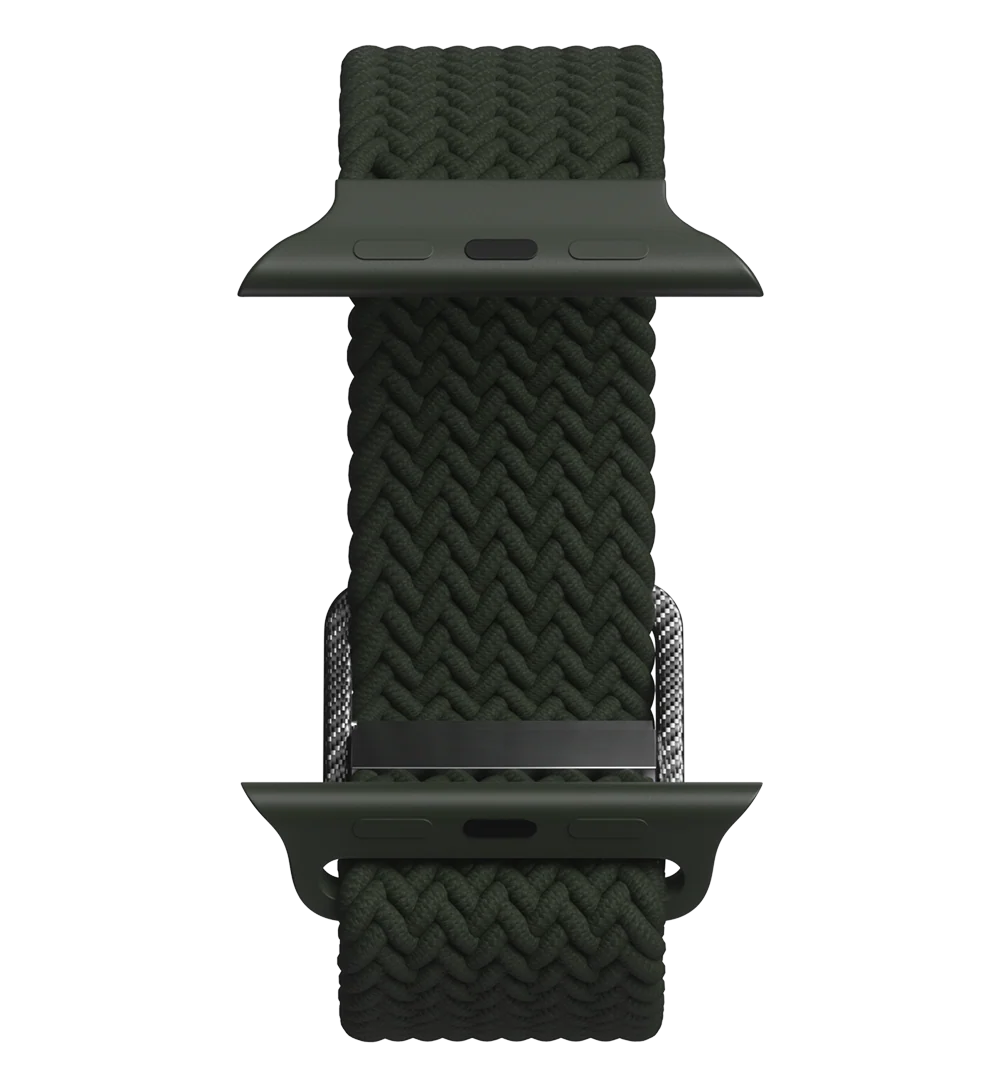 Flexible Braided Solo Loop - For Apple Watch - Olive Green - Image 8