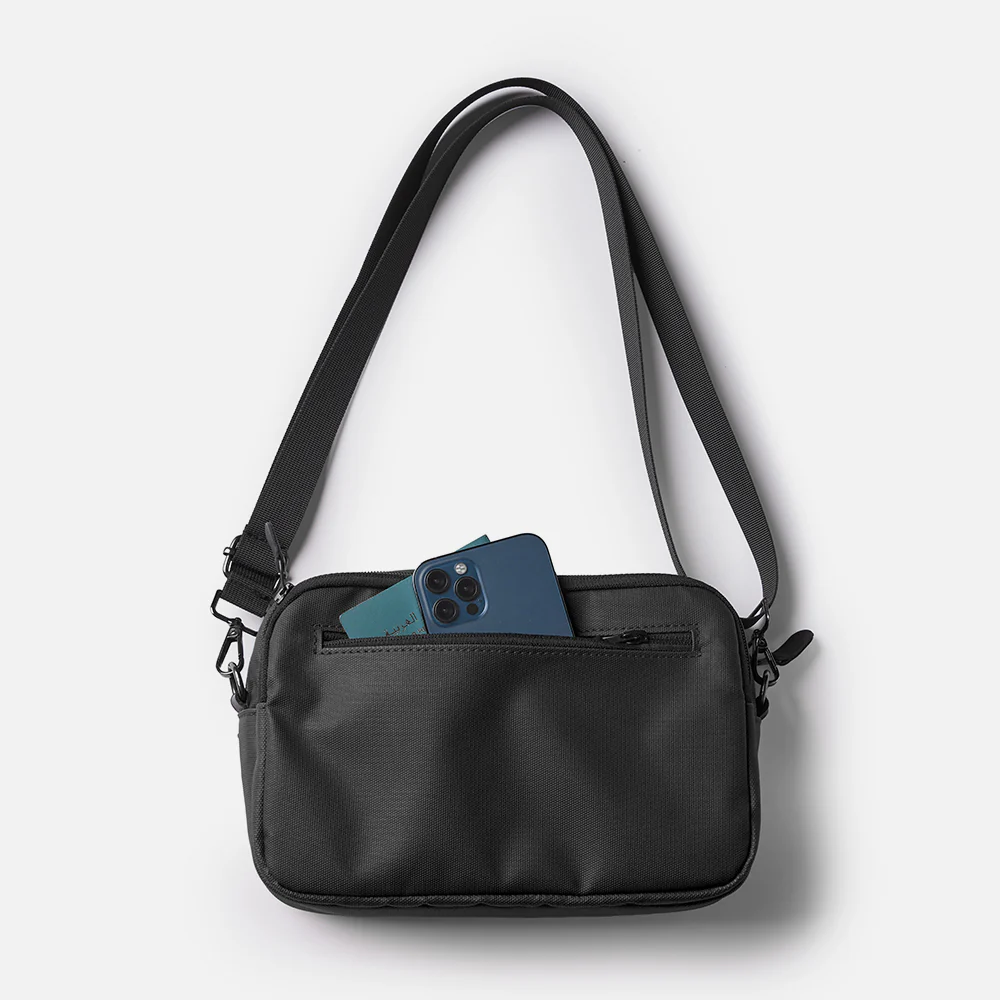 Flux — Urban Crossbody Bag - Black - Image 10