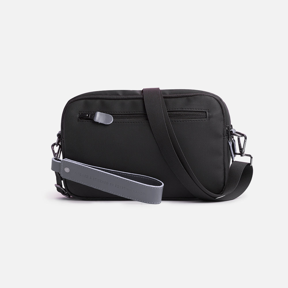 Flux — Urban Crossbody Bag - Black/Gray - Image 4