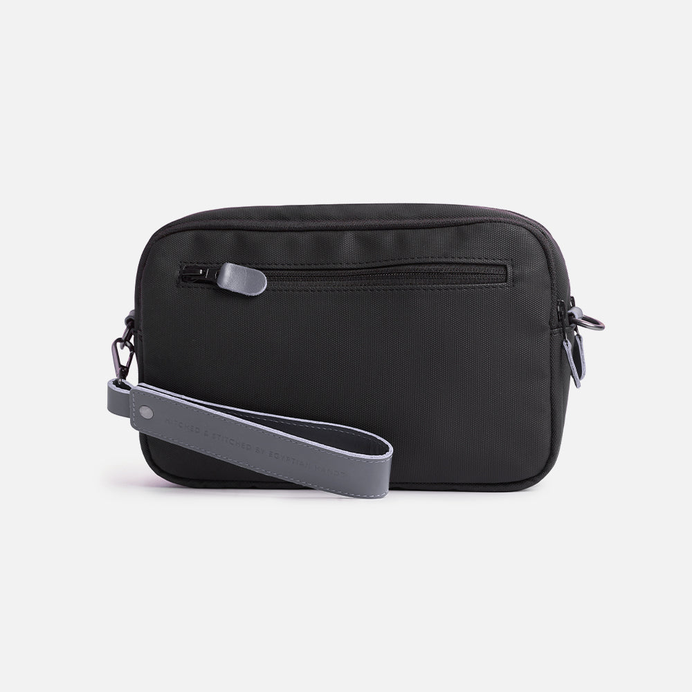 Flux — Urban Crossbody Bag - Black/Gray - Image 5