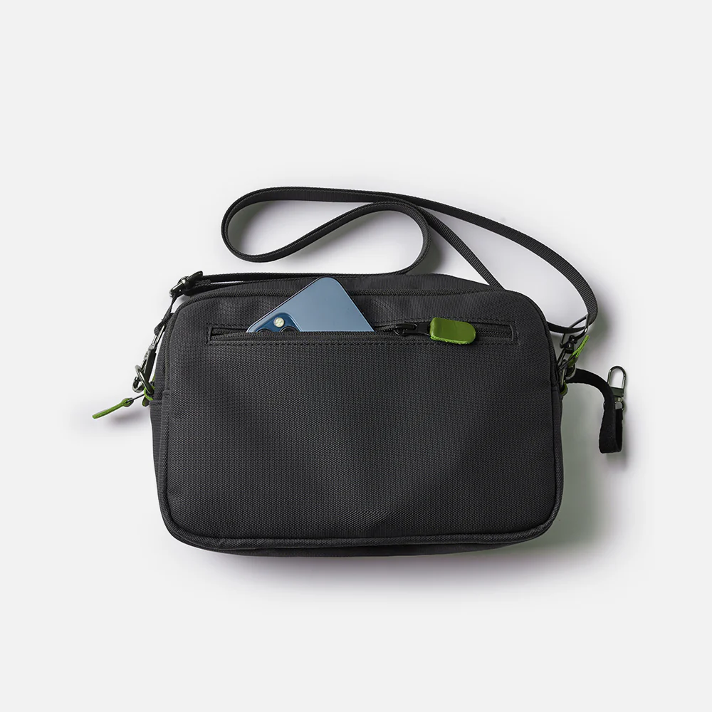 Flux — Urban Crossbody Bag - Black/Green - Image 10