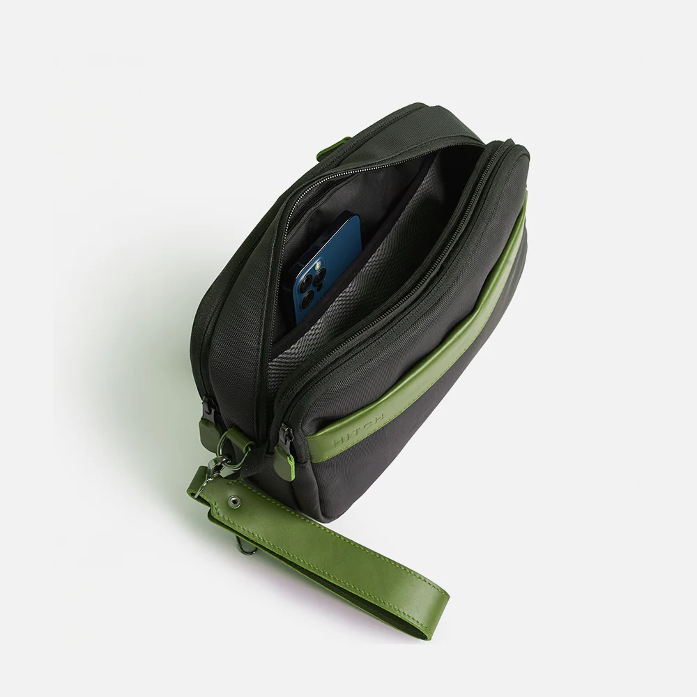 Flux — Urban Crossbody Bag - Black/Green - Image 7
