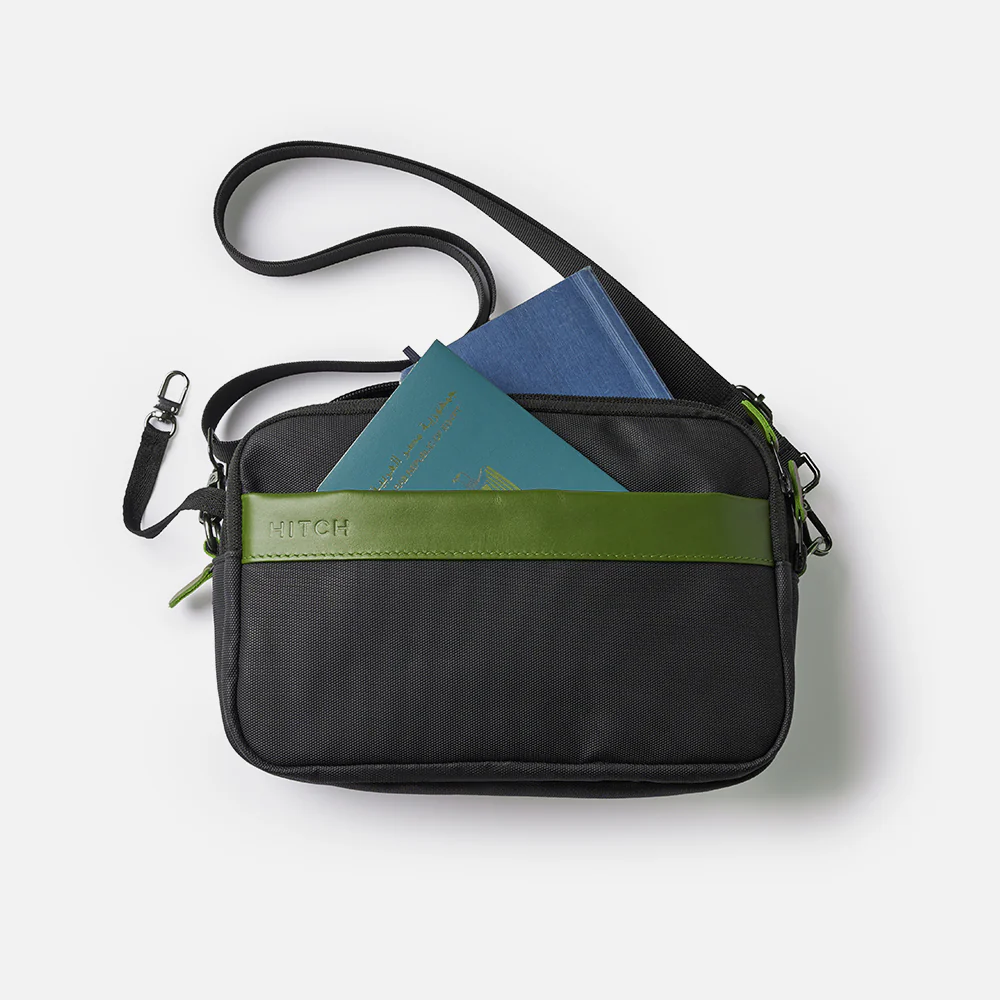 Flux — Urban Crossbody Bag - Black/Green - Image 9