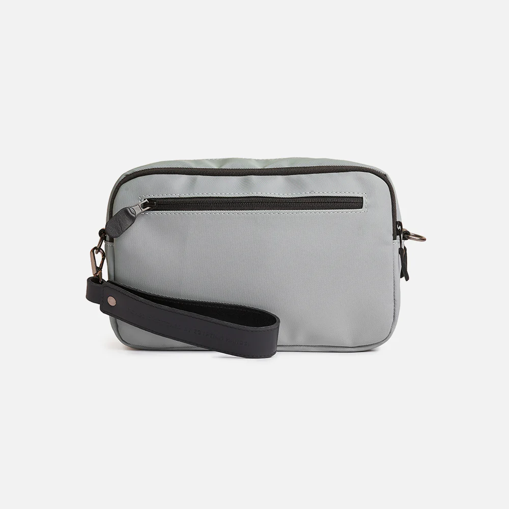 Flux — Urban Crossbody Bag - Gray/Black - Image 4