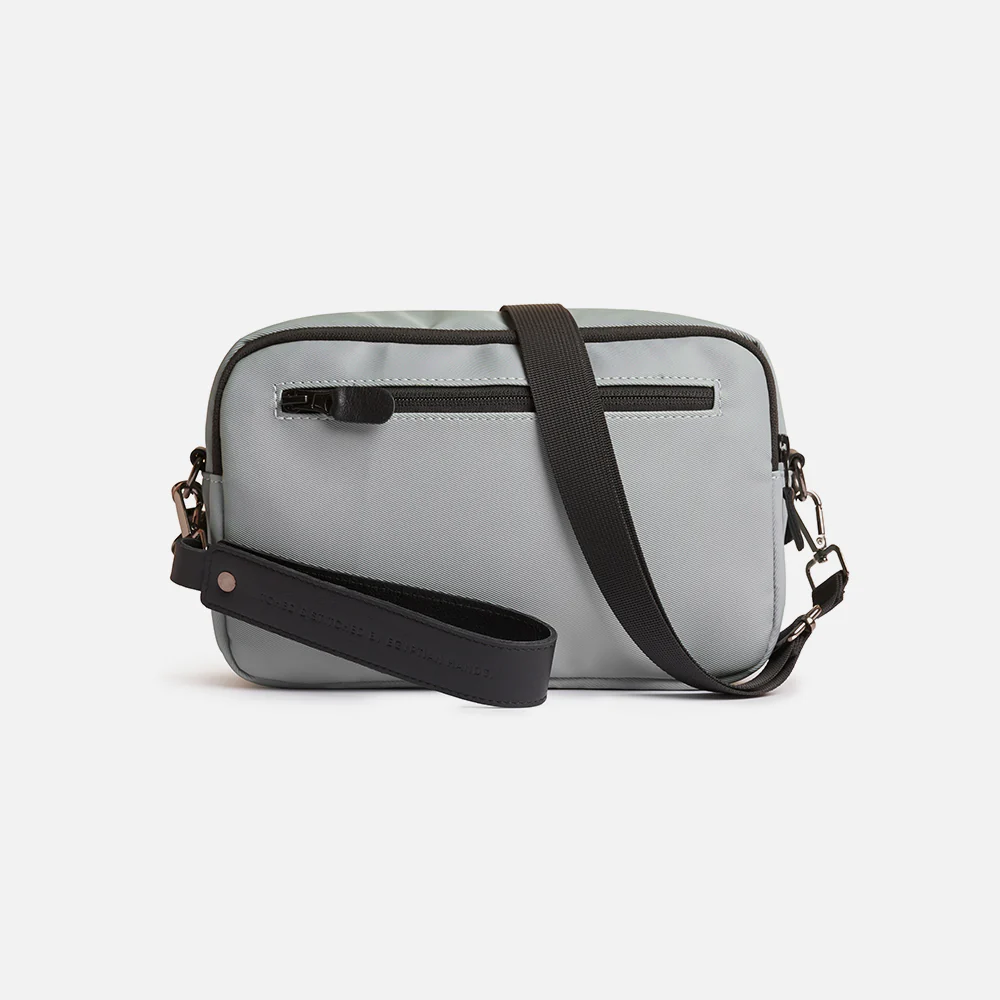 Flux — Urban Crossbody Bag - Gray/Black - Image 6