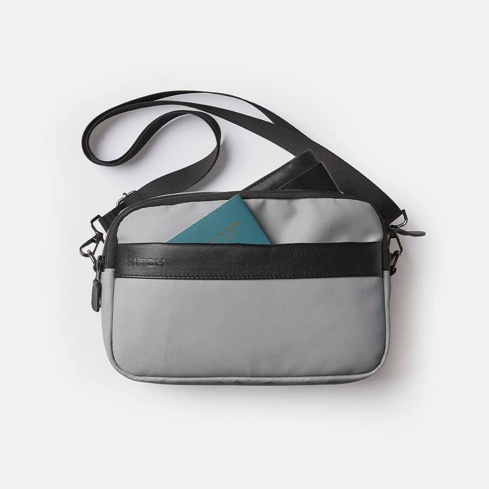 Flux — Urban Crossbody Bag - Gray/Black - Image 7