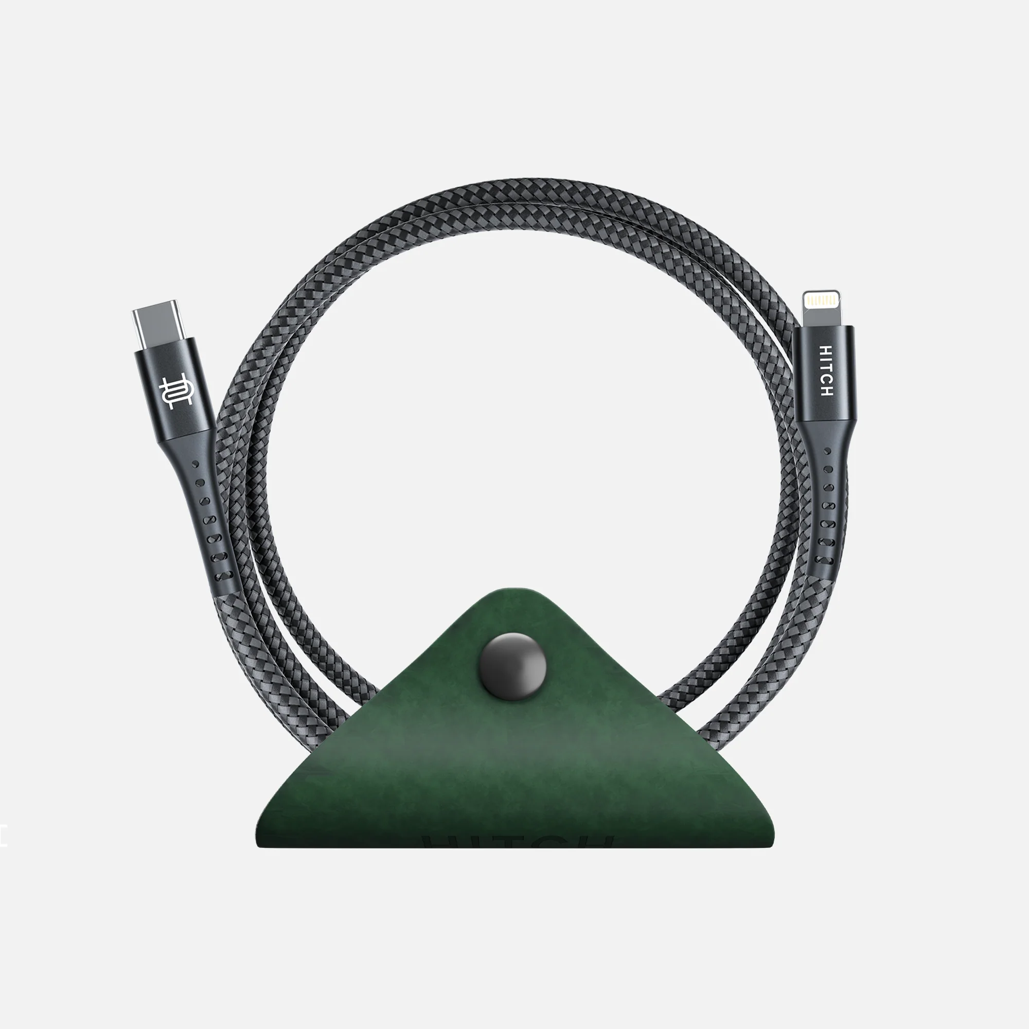 Leather Cord Wrap - Green