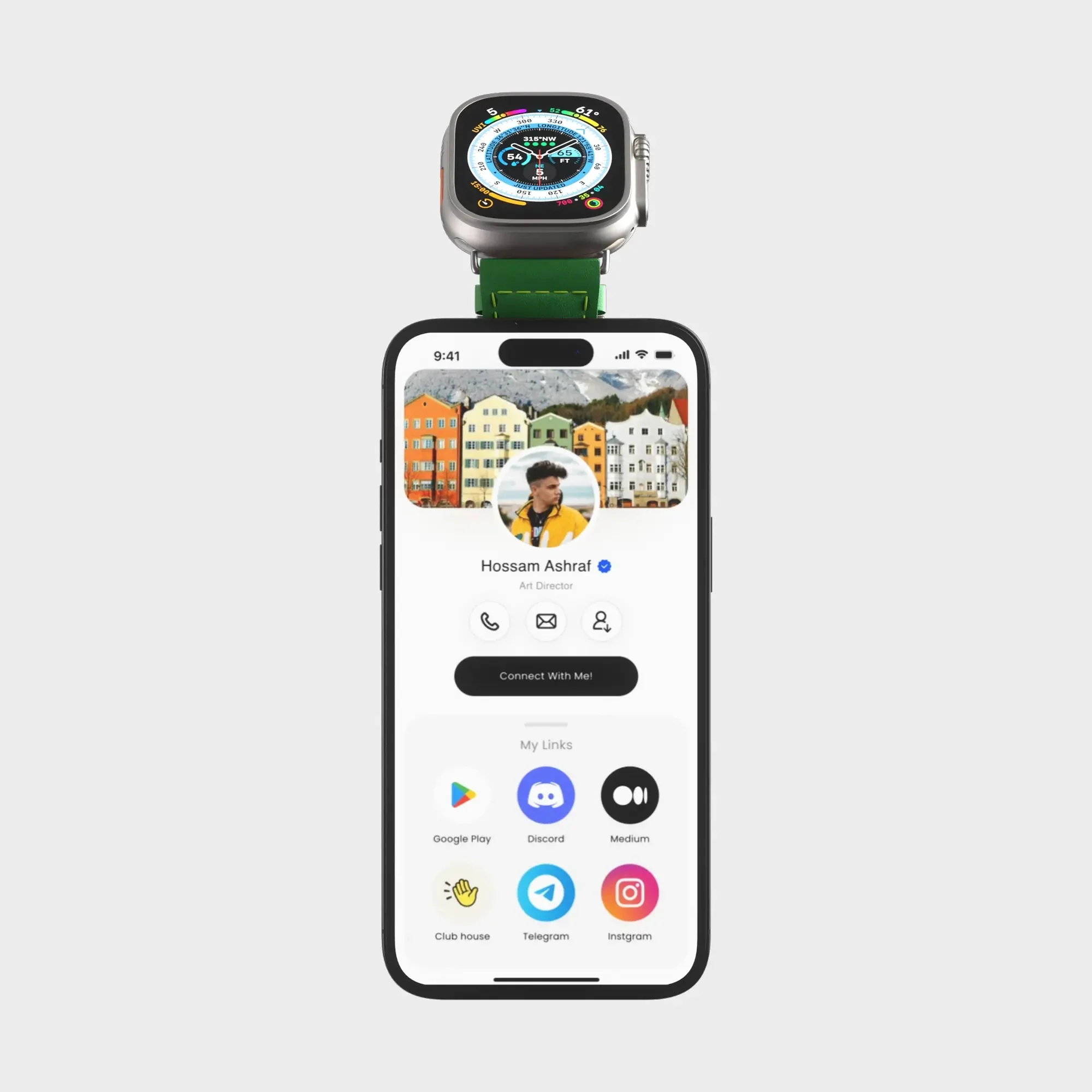Tap GoWrist™ - Your On-The-Go Digital Business Card - Designed for Apple Watch – 42/44/45/49 mm - Image 7