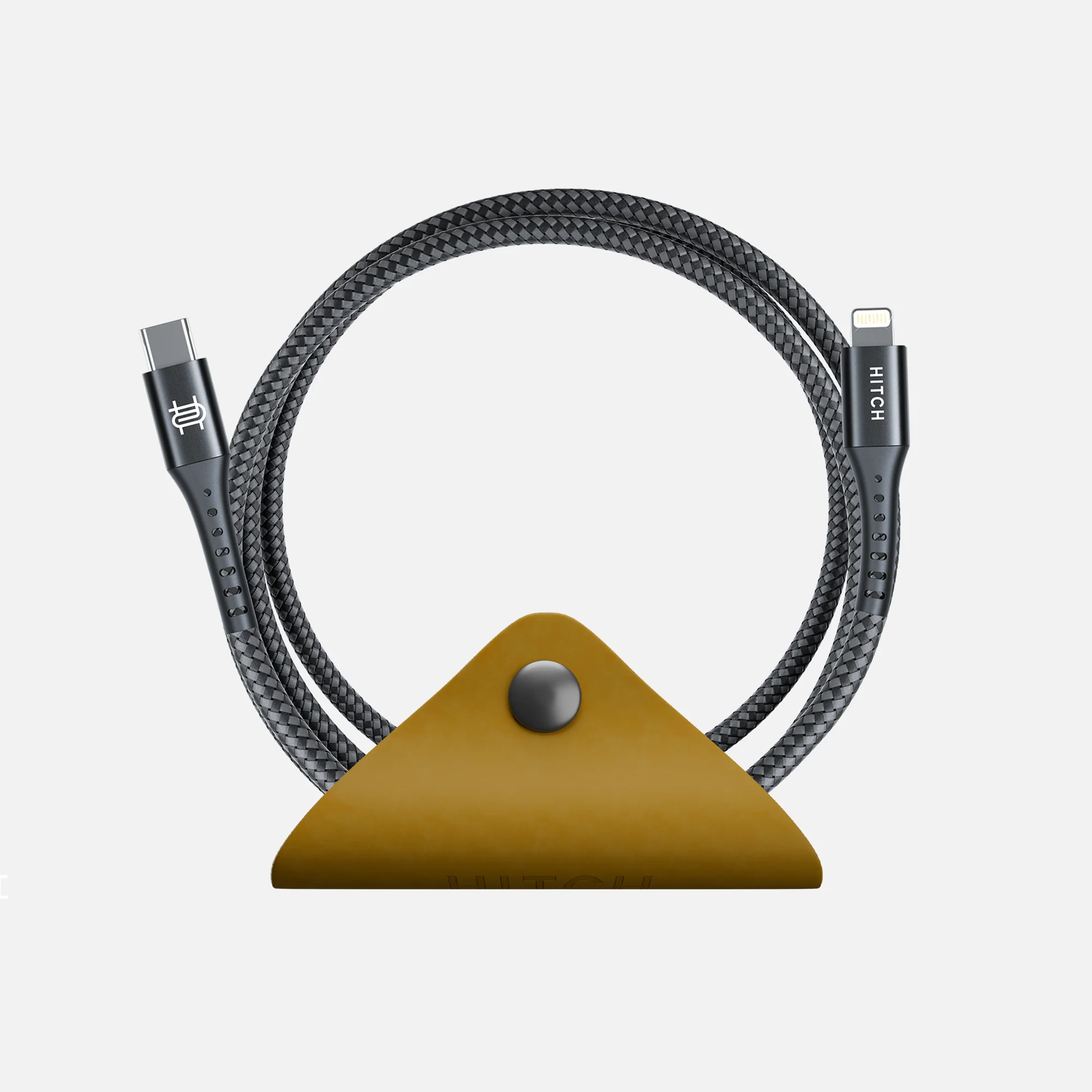 Leather Cord Wrap - Mustard