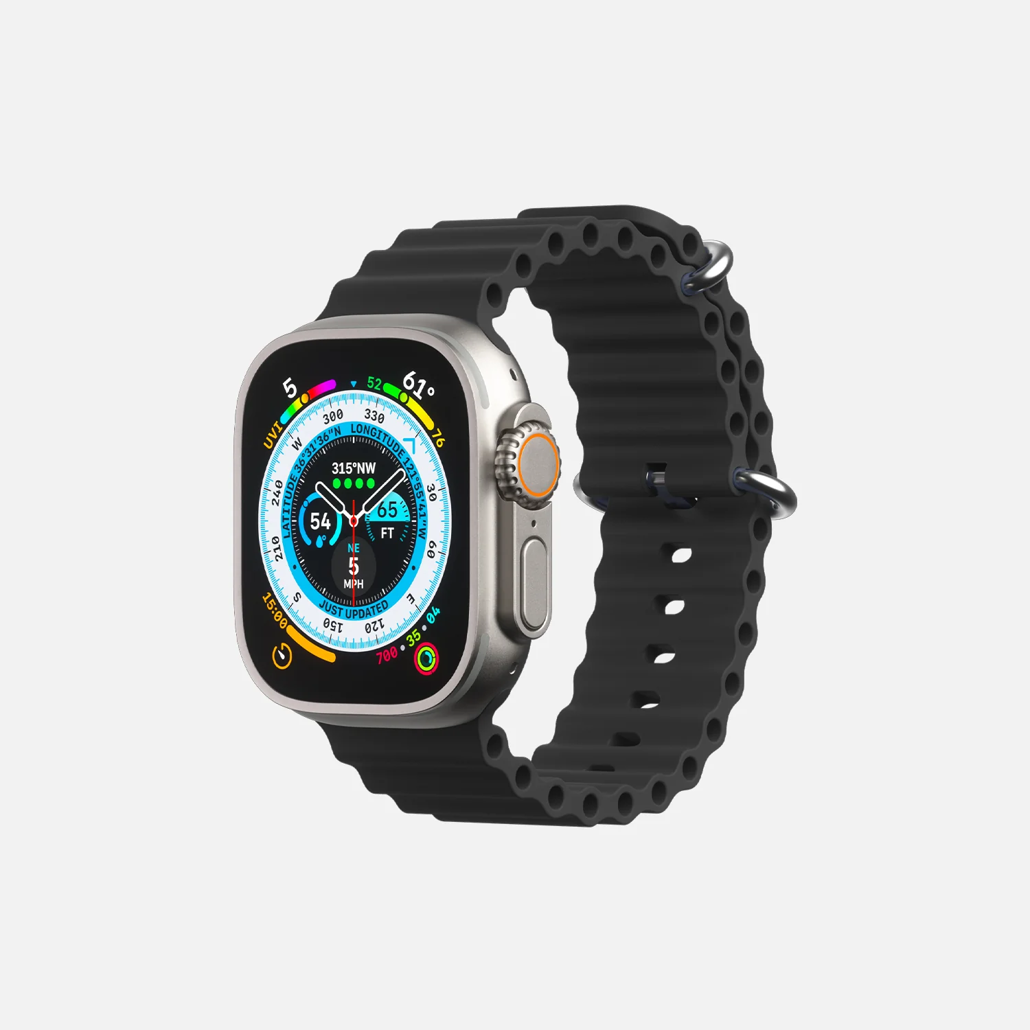 Ocean Band for Apple Watch - 42/44/45/49 - Black