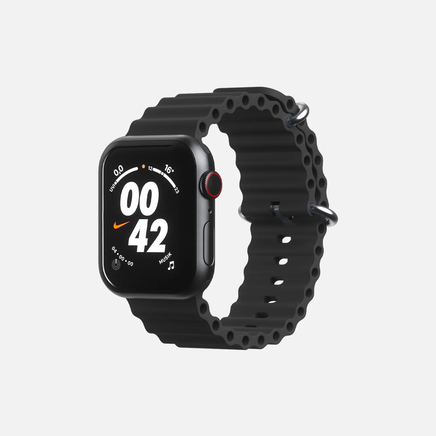 Ocean Band for Apple Watch - 42/44/45/49 - Black - Image 2