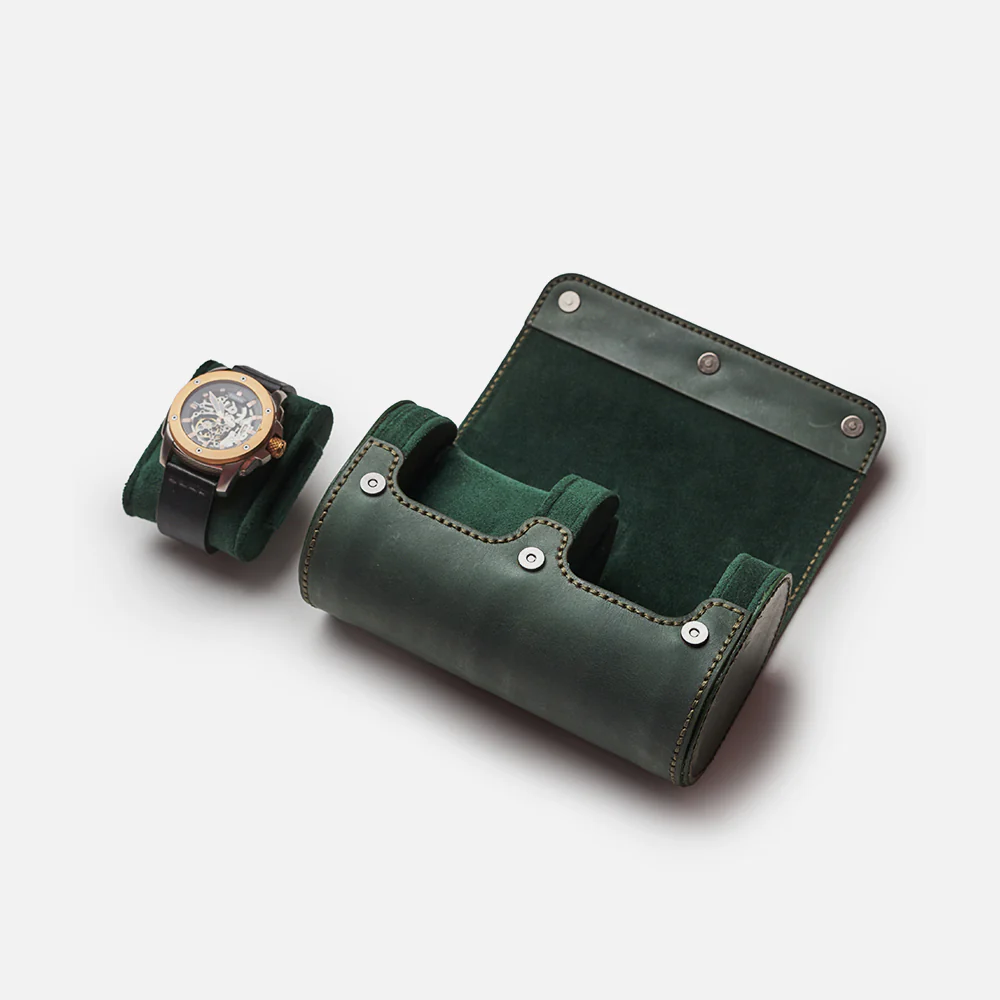 Premium Watch Case - Natural Leather - Fits 2 Watches - Image 3
