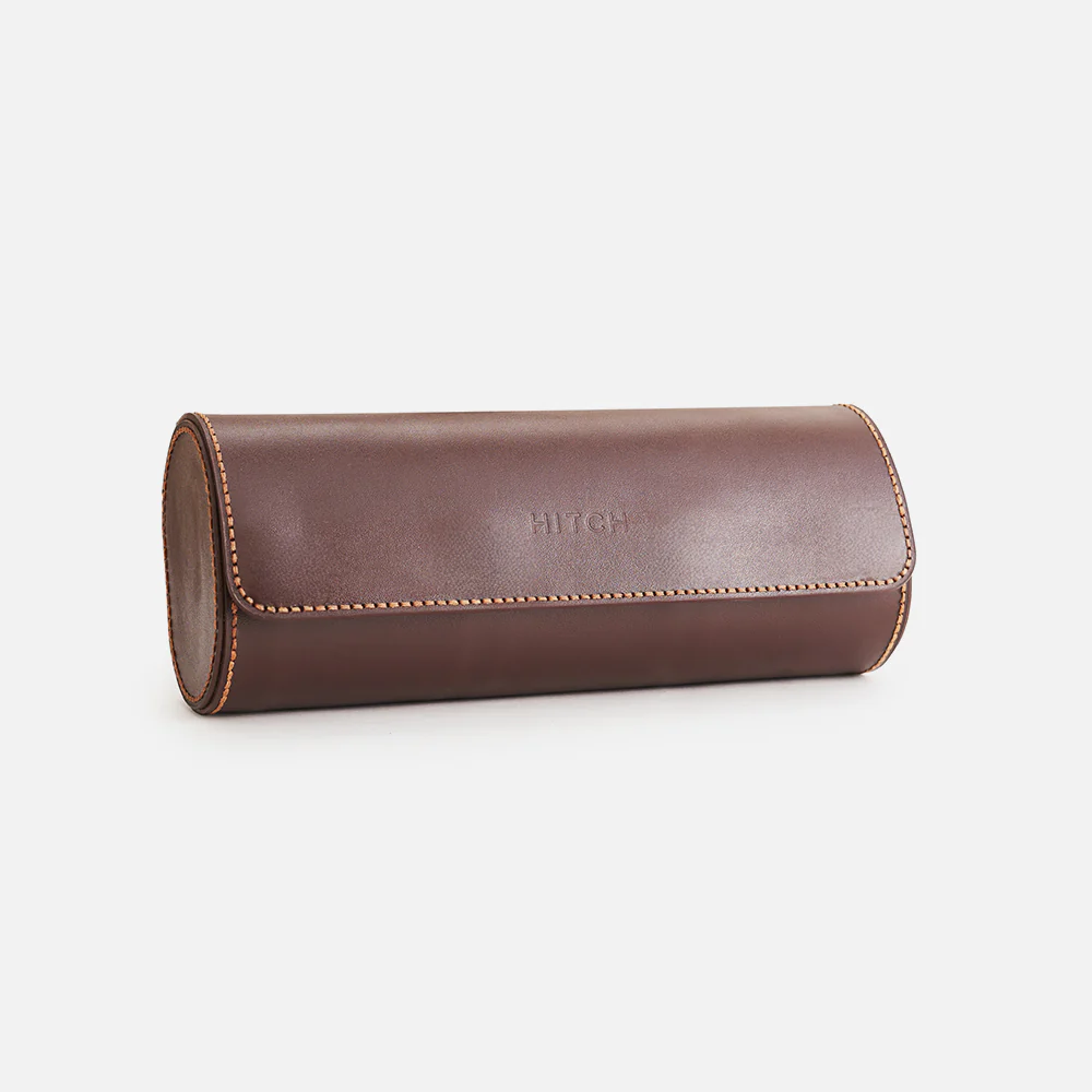 Premium Watch Case - Natural Leather - Fits 3 Watches - Image 9