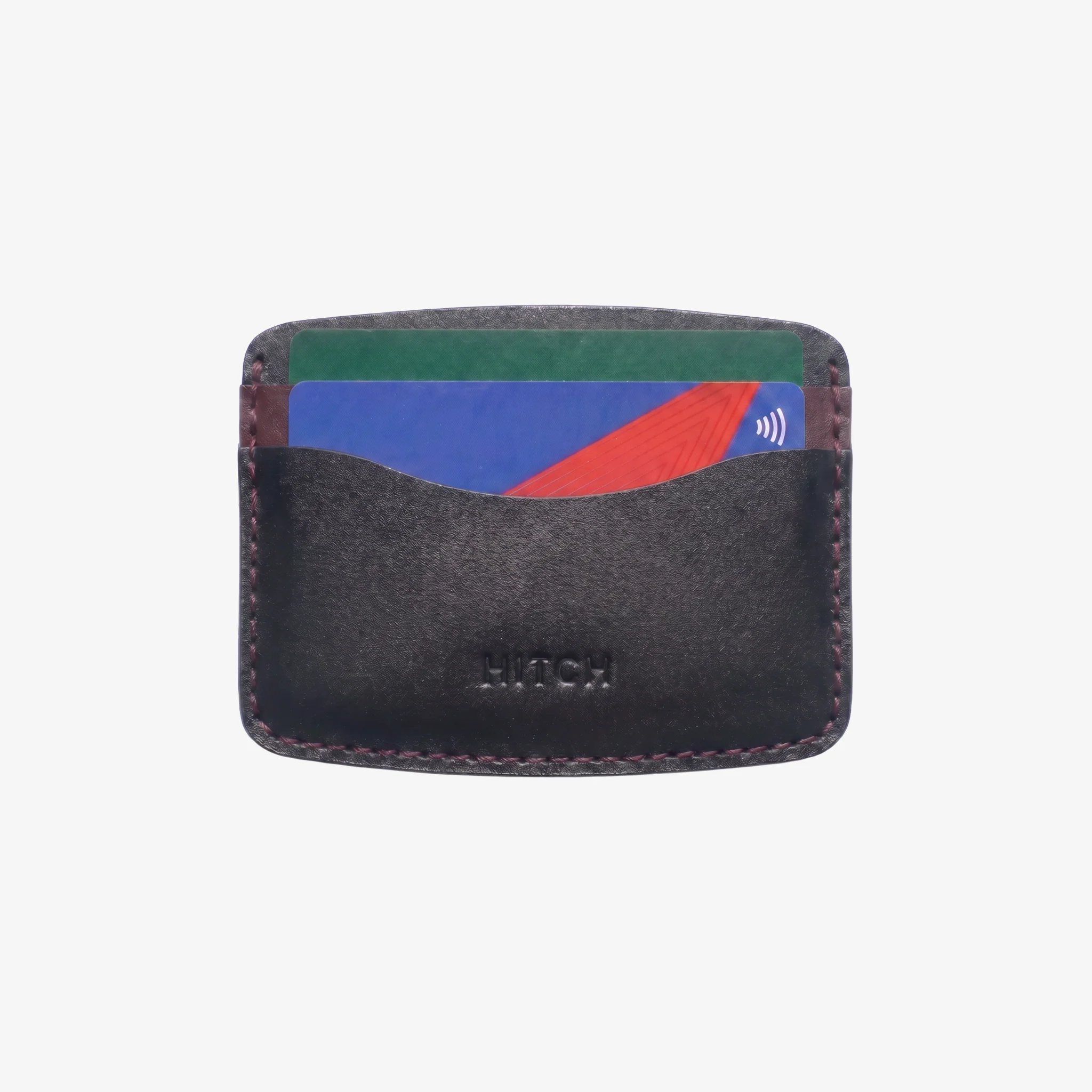 Ripple Cardholder - Black / Burgundy - Image 3