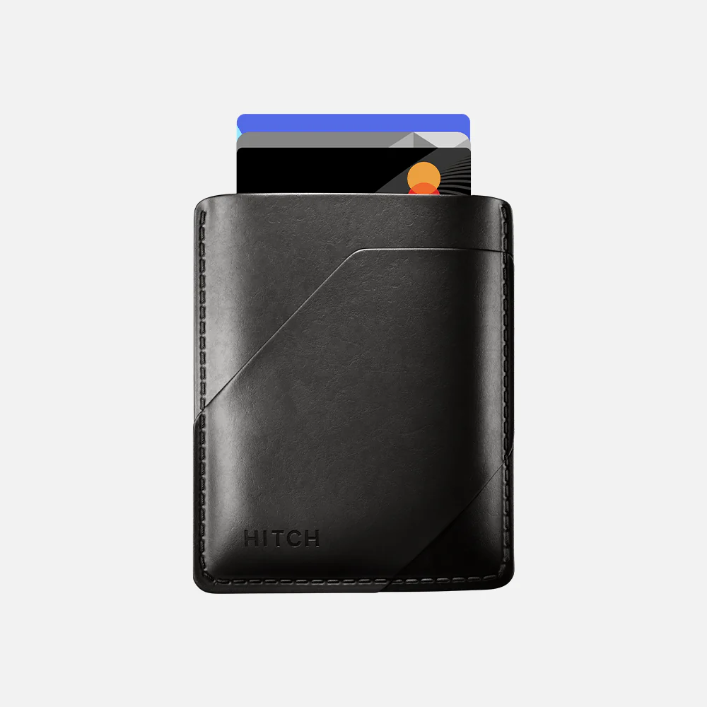 Simple Cardholder - Natural Genuine Leather - Black - Image 6