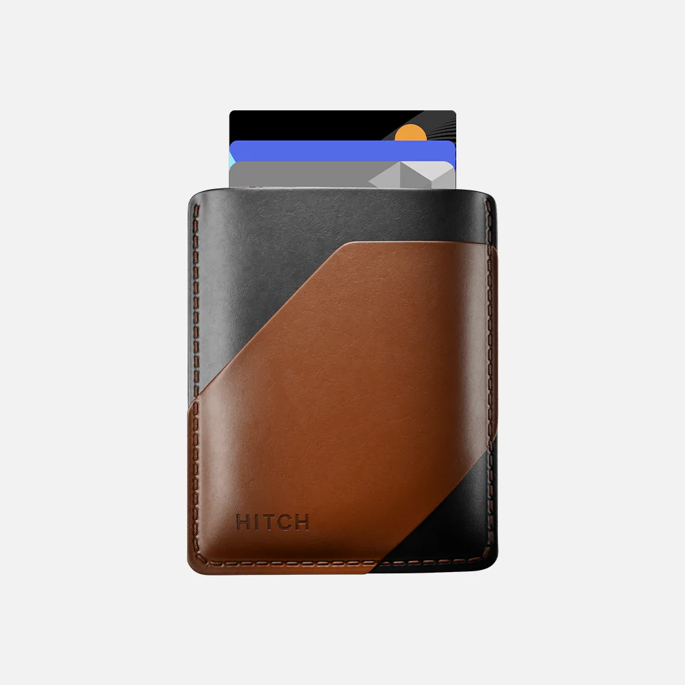 Simple Cardholder - Natural Genuine Leather - Havan/Black - Image 5