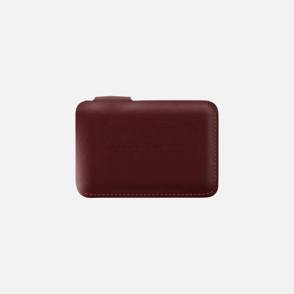 Snap Cardholder - Black/Burgundy - Image 3