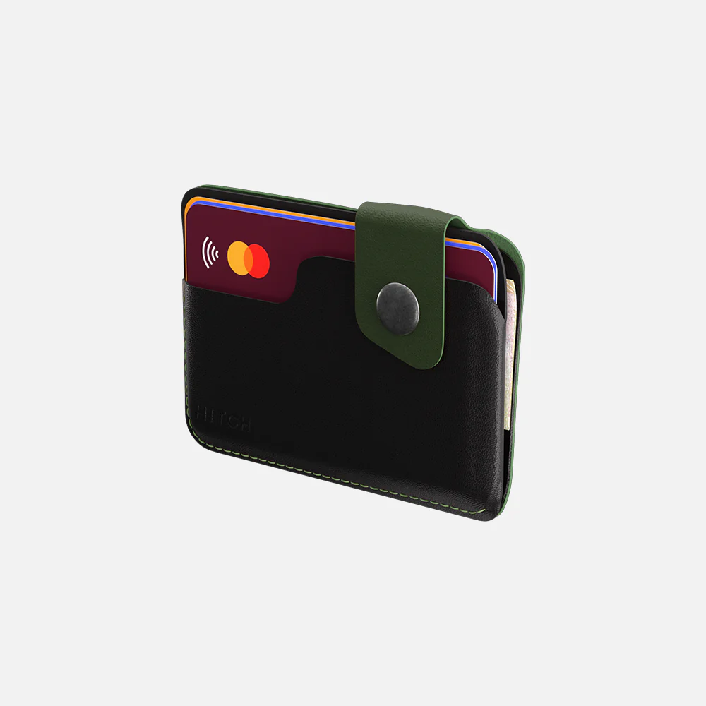 Snap Cardholder - Black/Green - Image 5