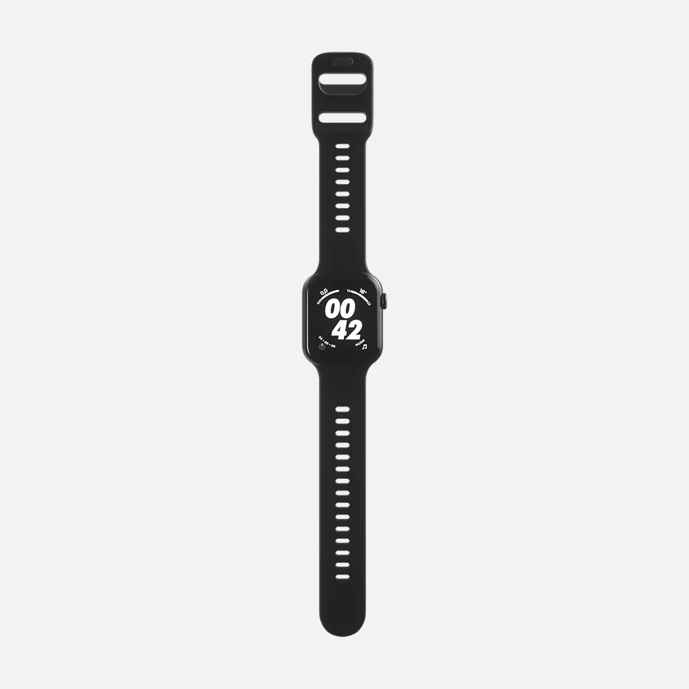 Sport Band For Apple Watch - Black - 42/44/45mm - Image 5