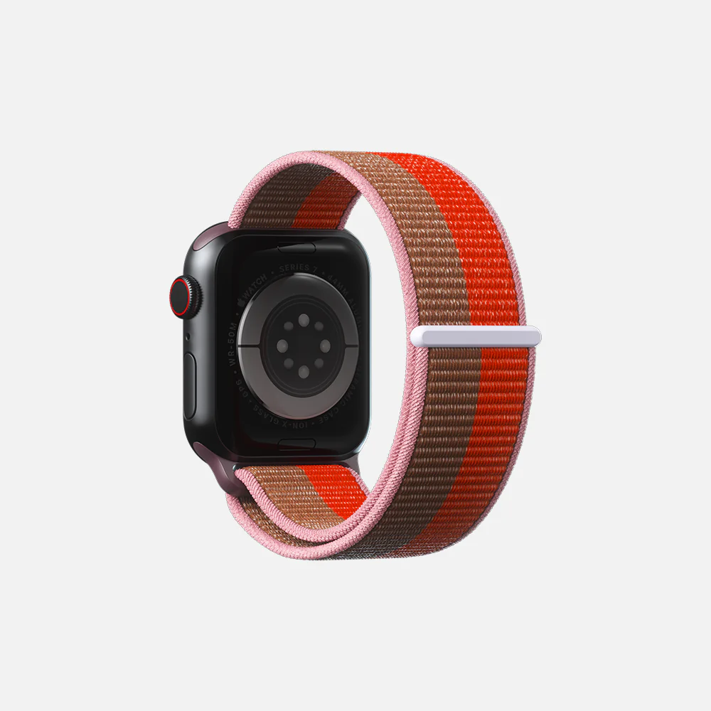 Sport Loop For Apple Watch - Orange/Old Rose- 42/44/45 - Image 4