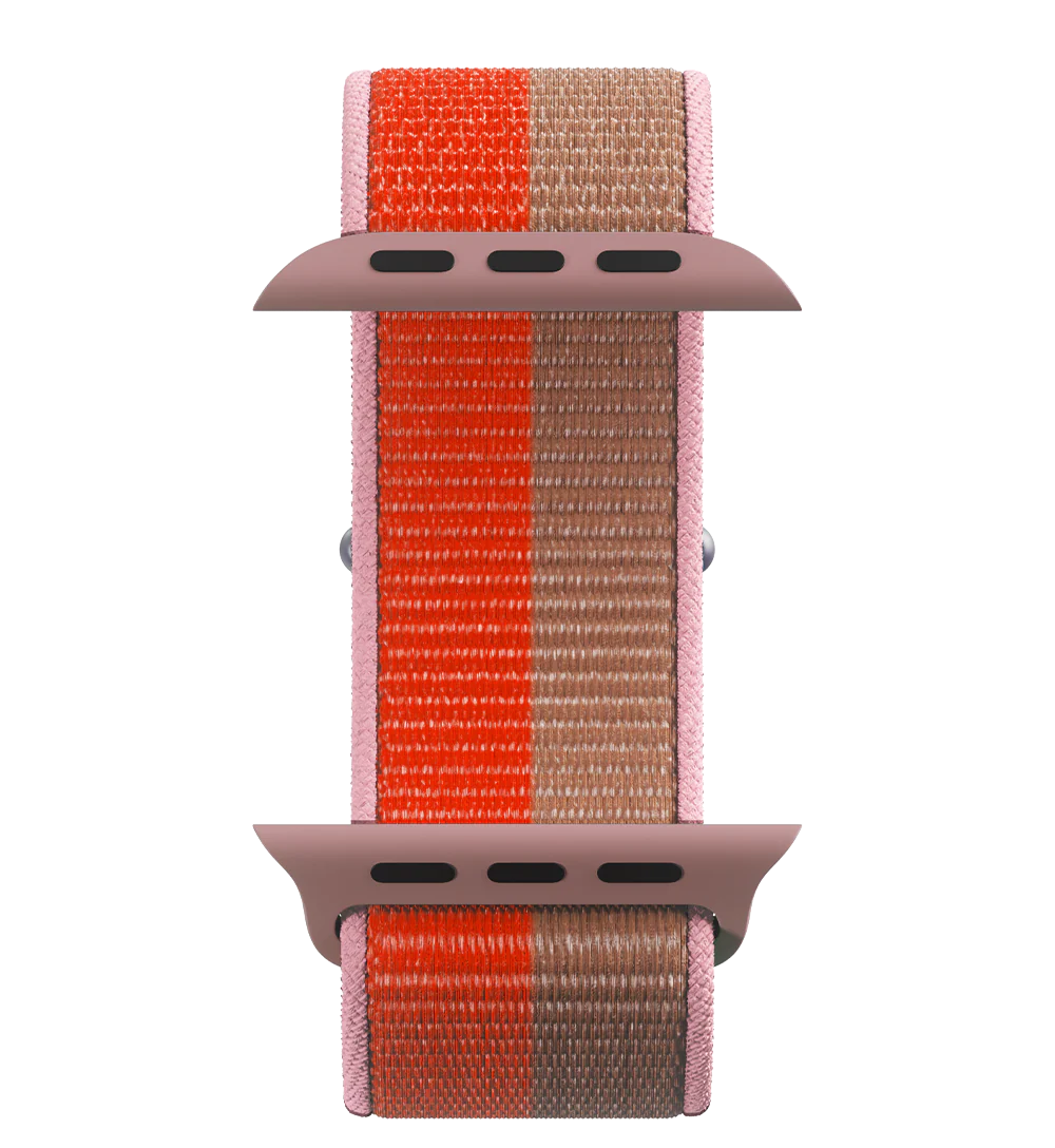 Sport Loop For Apple Watch - Orange/Old Rose- 42/44/45 - Image 6