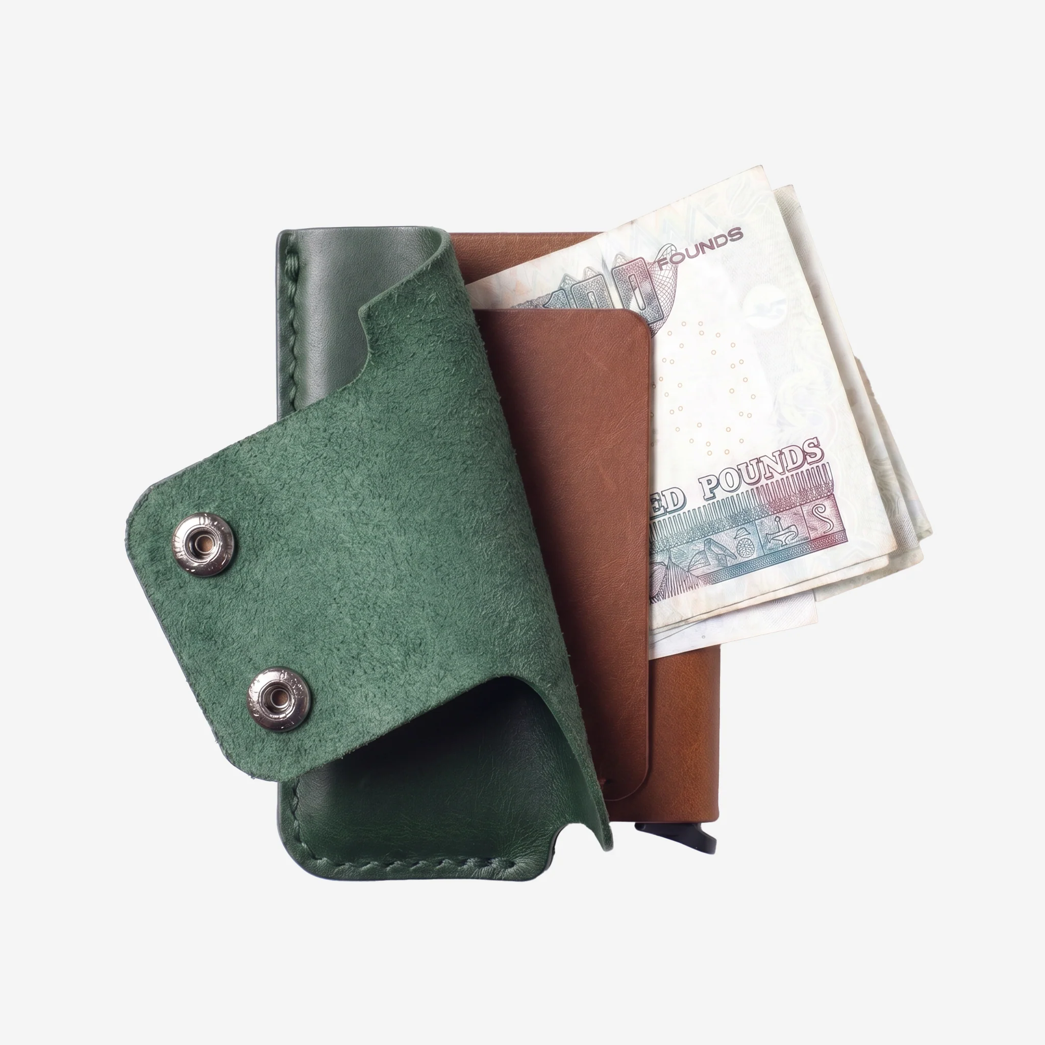 Stack Cardholder - Brown / Green - Image 5