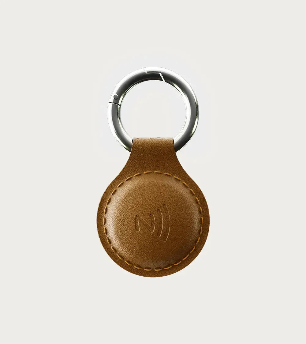 Tap NFC Keychain - Share Everything With A Tap - Handmade Natural Leather - Image 9