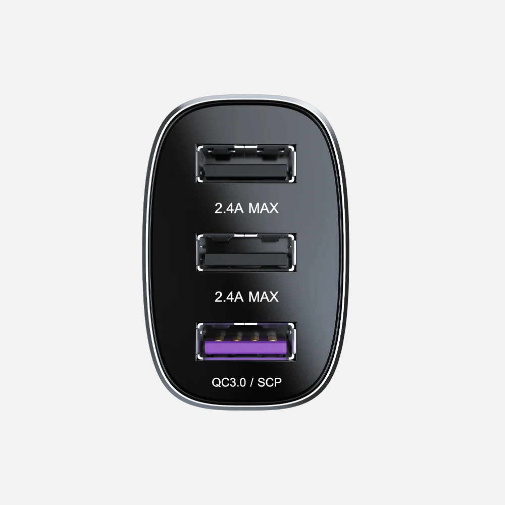 Tri-P 30w Car Charger - 3 Ports - Image 4