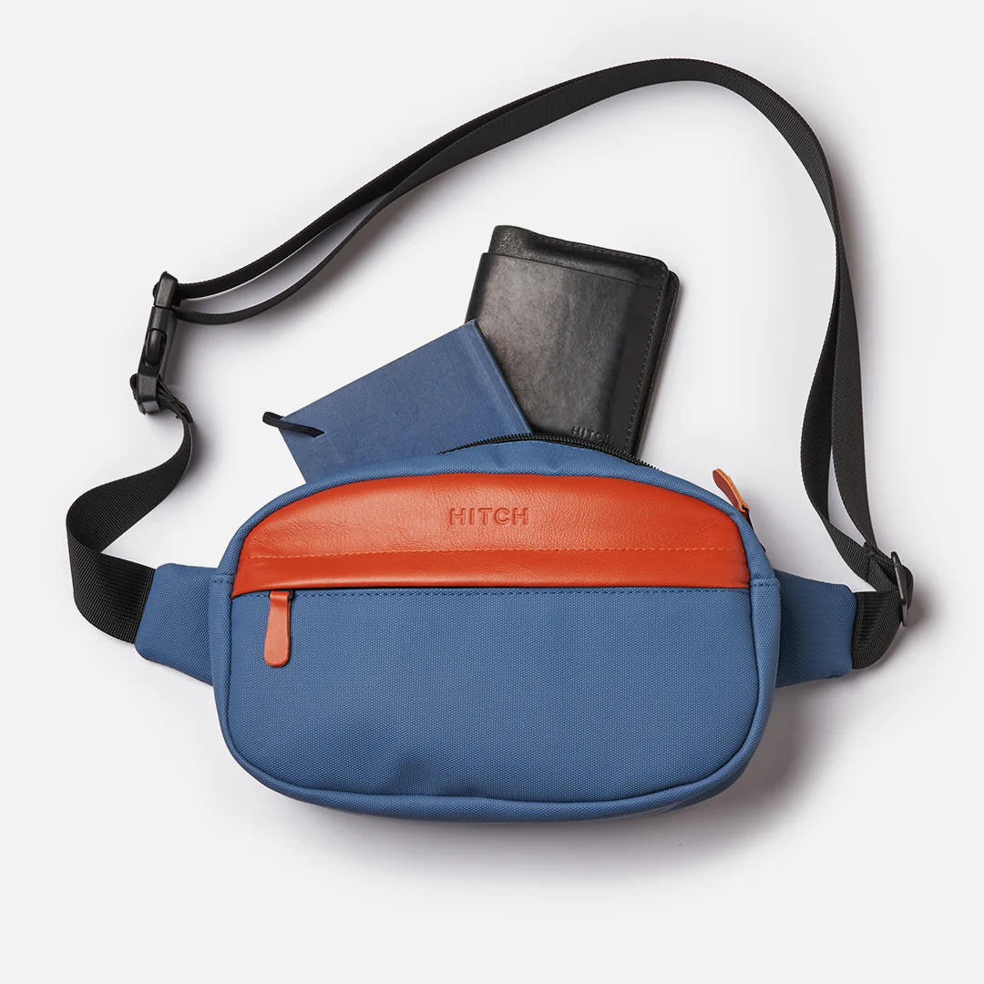 Urban Crossbody - Fanny Pack 2.0 - Orange/Navy - Image 4