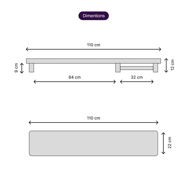 Woodsy Premium Monitor Stand - Desk Shelf - Image 10